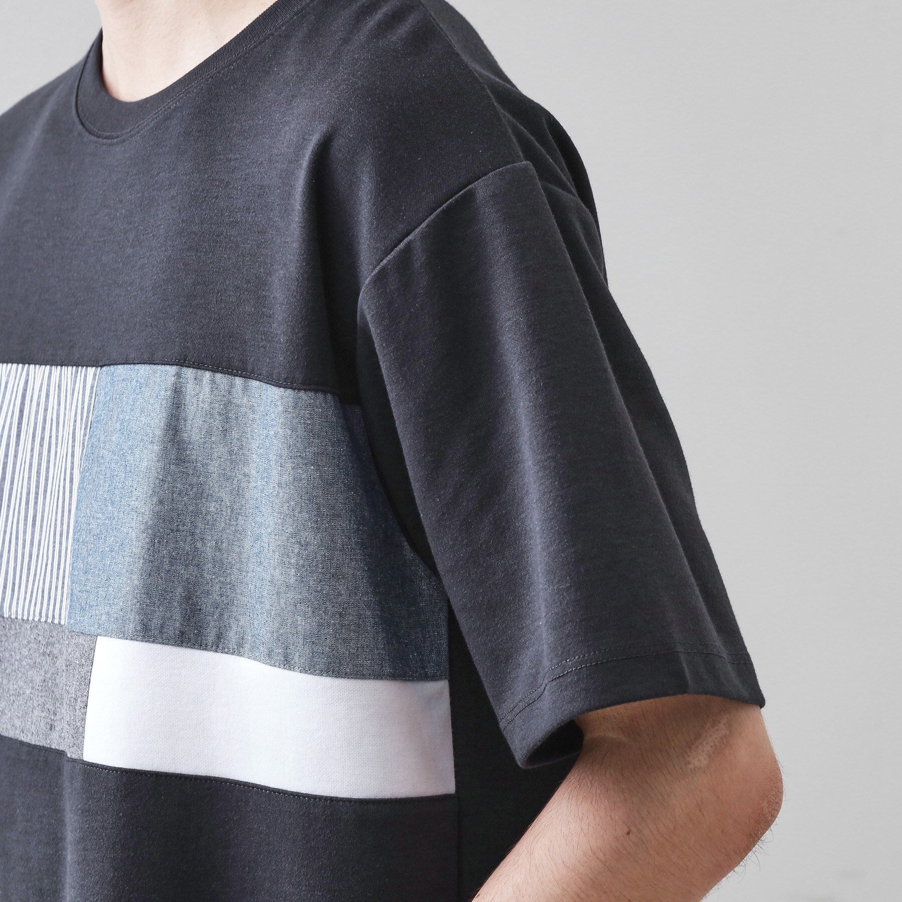ザ ショップ ティーケー(メンズ) THE SHOP TK(Men) パネル切替半袖Tシャツ （オフホワイト(003)） オフホワイト(003)