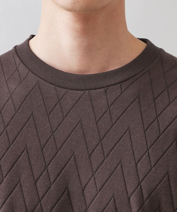 ザ ショップ ティーケー(メンズ) THE SHOP TK(Men) リサイクルリンクスジオメトリック長袖Tシャツ （オフホワイト(003)） オフホワイト(003)