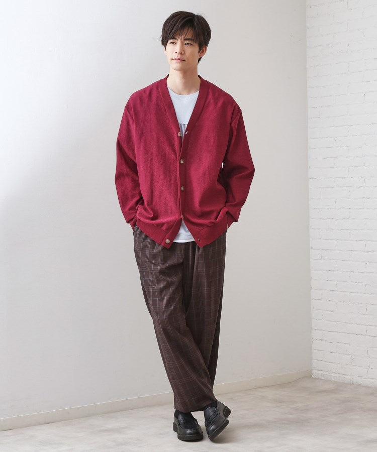 ザ ショップ ティーケー(メンズ) THE SHOP TK(Men) ガーターニットカーディガン （ボルドー(664)） ボルドー(664)