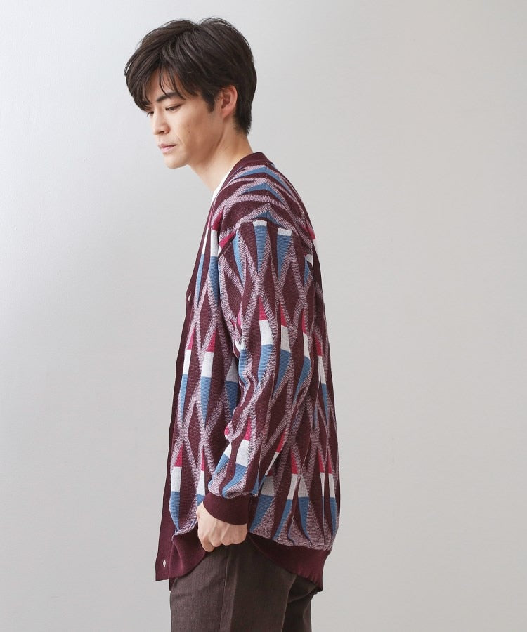 ザ ショップ ティーケー(メンズ) THE SHOP TK(Men) ガーターニットカーディガン （ボルドー(664)） ボルドー(664)