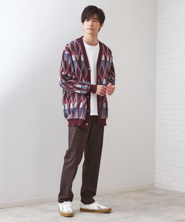ザ ショップ ティーケー(メンズ) THE SHOP TK(Men) ガーターニットカーディガン （ボルドー(664)） ボルドー(664)