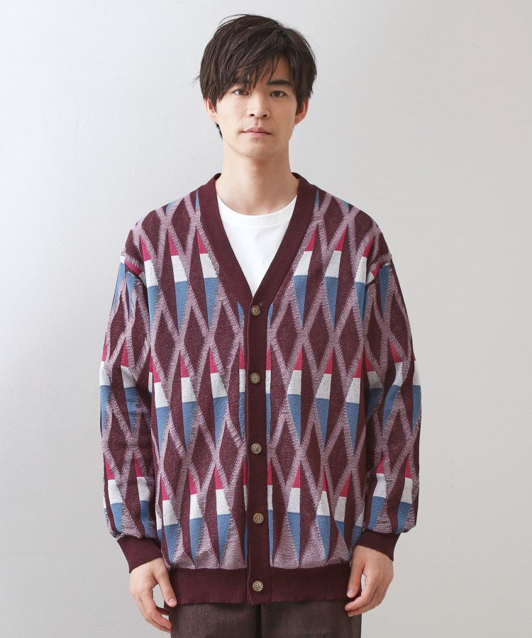 ザ ショップ ティーケー(メンズ) THE SHOP TK(Men) ガーターニットカーディガン （ボルドー(664)） ボルドー(664)