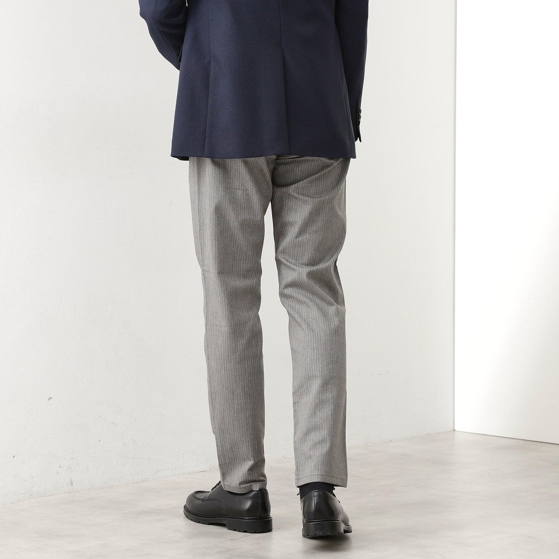 ザ ショップ ティーケー(メンズ) THE SHOP TK(Men) 【オールシーズン穿ける！】7DAYSストレッチへリンボンパンツ ON⇔OFF兼用 （チャコールグレー(814)） チャコールグレー(814)