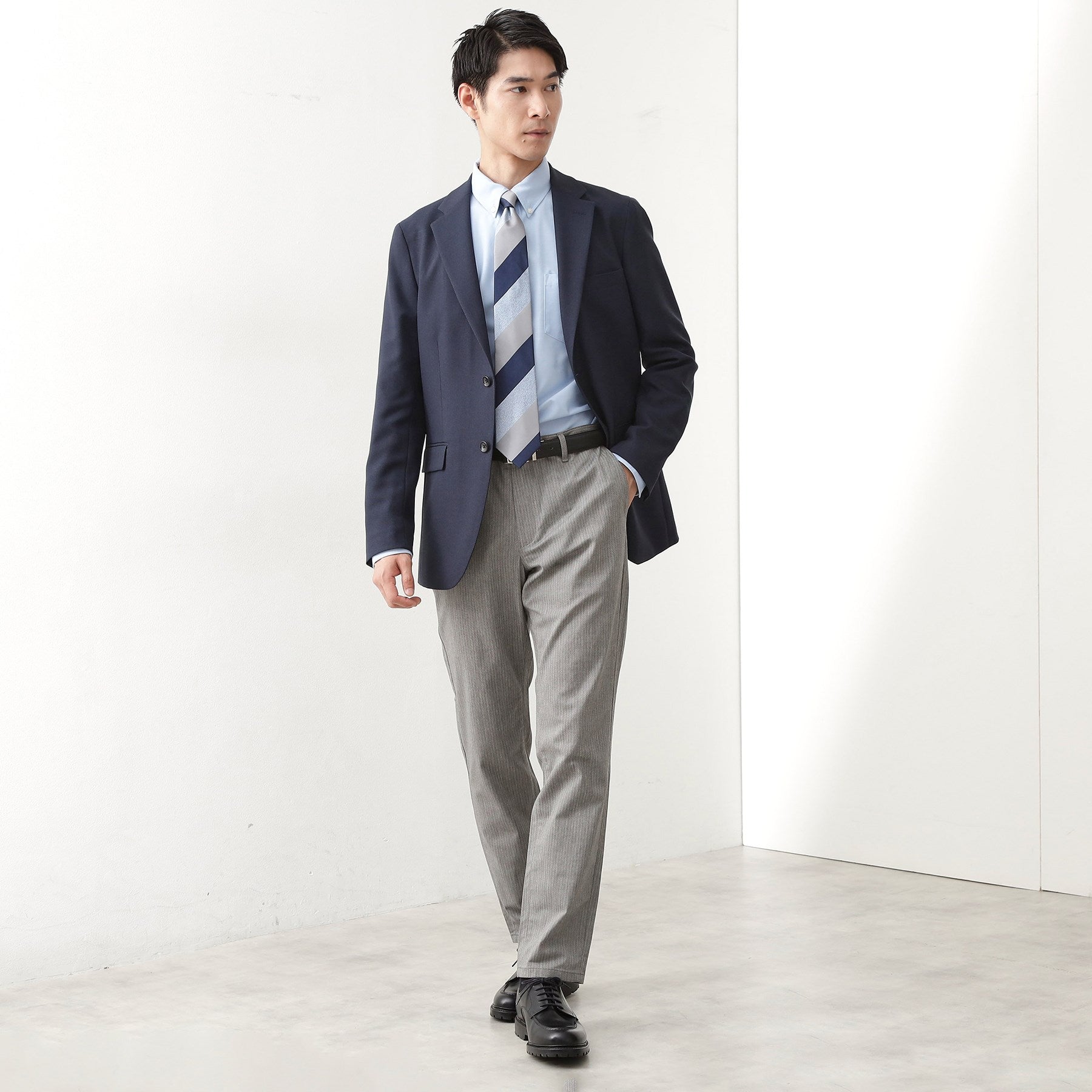 ザ ショップ ティーケー(メンズ) THE SHOP TK(Men) 【オールシーズン穿ける！】7DAYSストレッチへリンボンパンツ ON⇔OFF兼用 （チャコールグレー(814)） チャコールグレー(814)