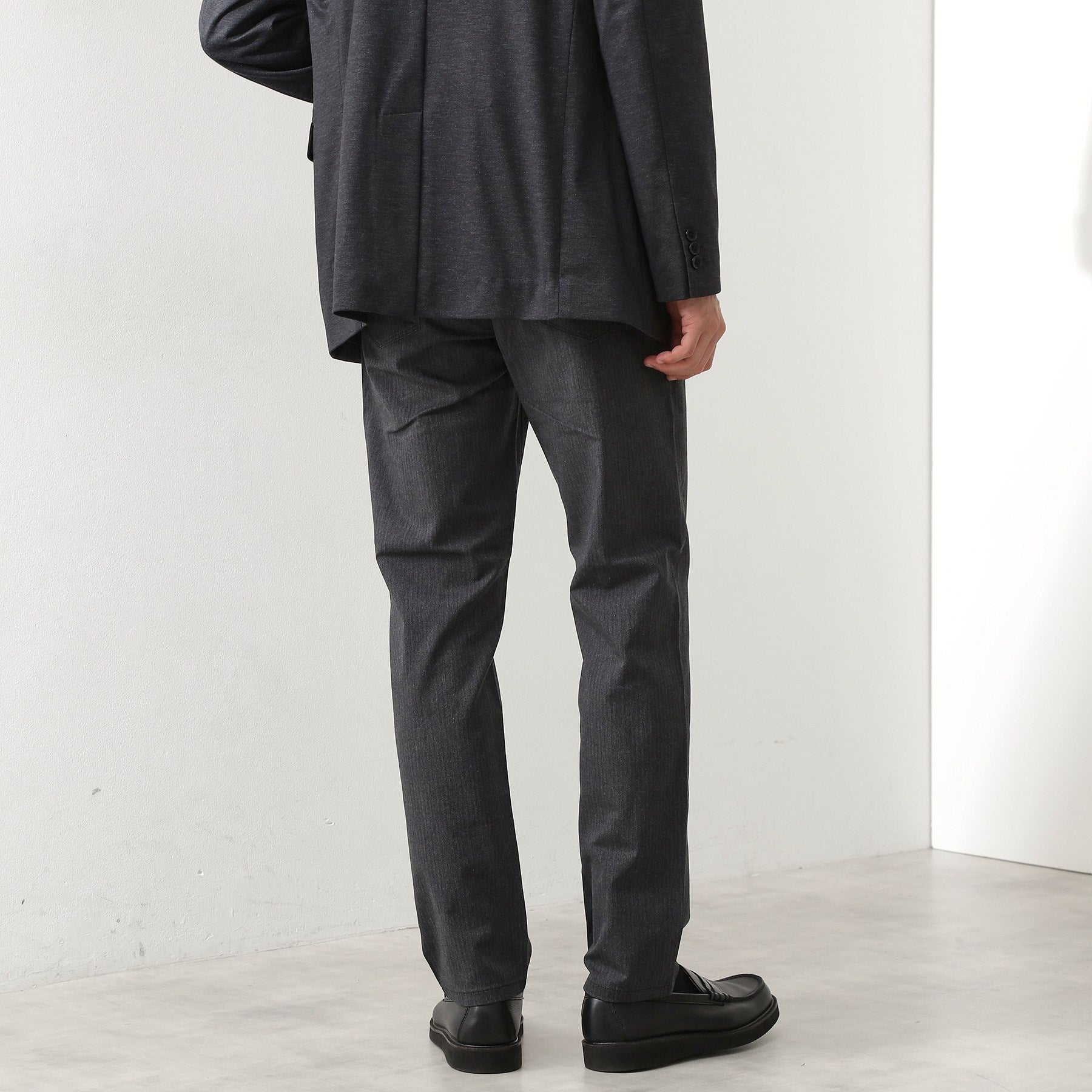 ザ ショップ ティーケー(メンズ) THE SHOP TK(Men) 【オールシーズン穿ける！】7DAYSストレッチへリンボンパンツ ON⇔OFF兼用 （チャコールグレー(814)） チャコールグレー(814)