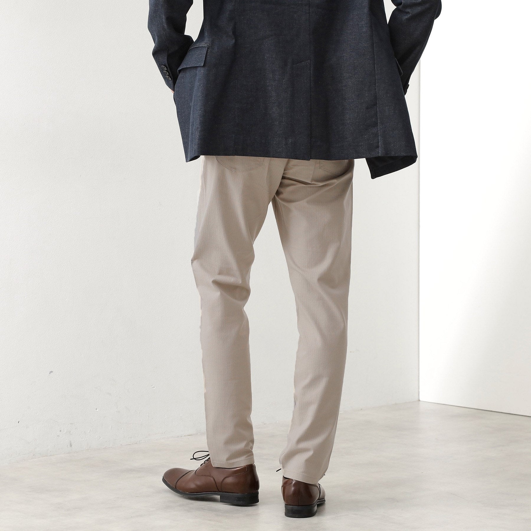 ザ ショップ ティーケー(メンズ) THE SHOP TK(Men) 【オールシーズン穿ける！】7DAYSストレッチへリンボンパンツ ON⇔OFF兼用 （チャコールグレー(814)） チャコールグレー(814)