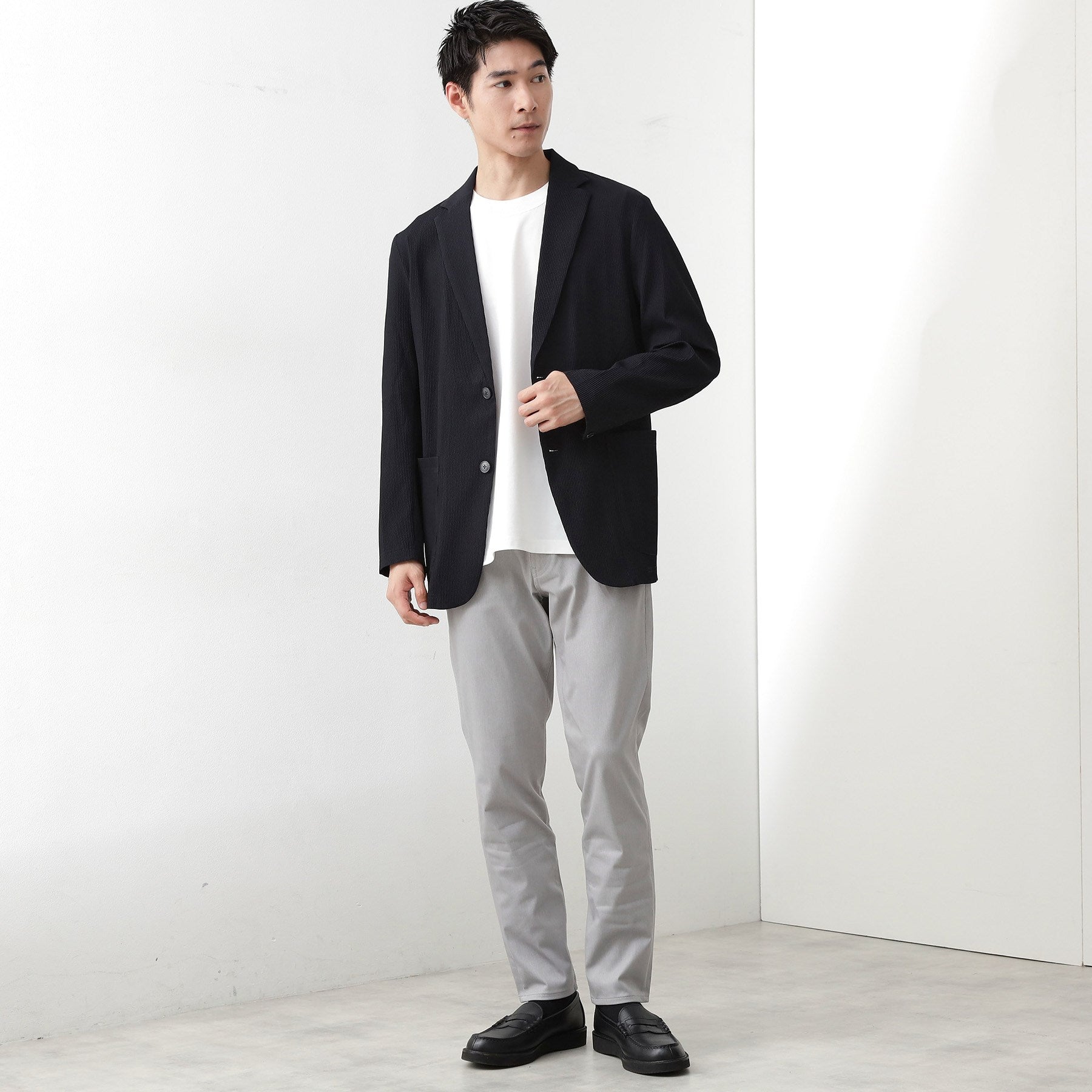 ザ ショップ ティーケー(メンズ) THE SHOP TK(Men) 【オールシーズン穿ける！】360°ストレッチ プレミアムスキニーパンツ 全5サイズ×6色展開 （スミクロ(818)） スミクロ(818)