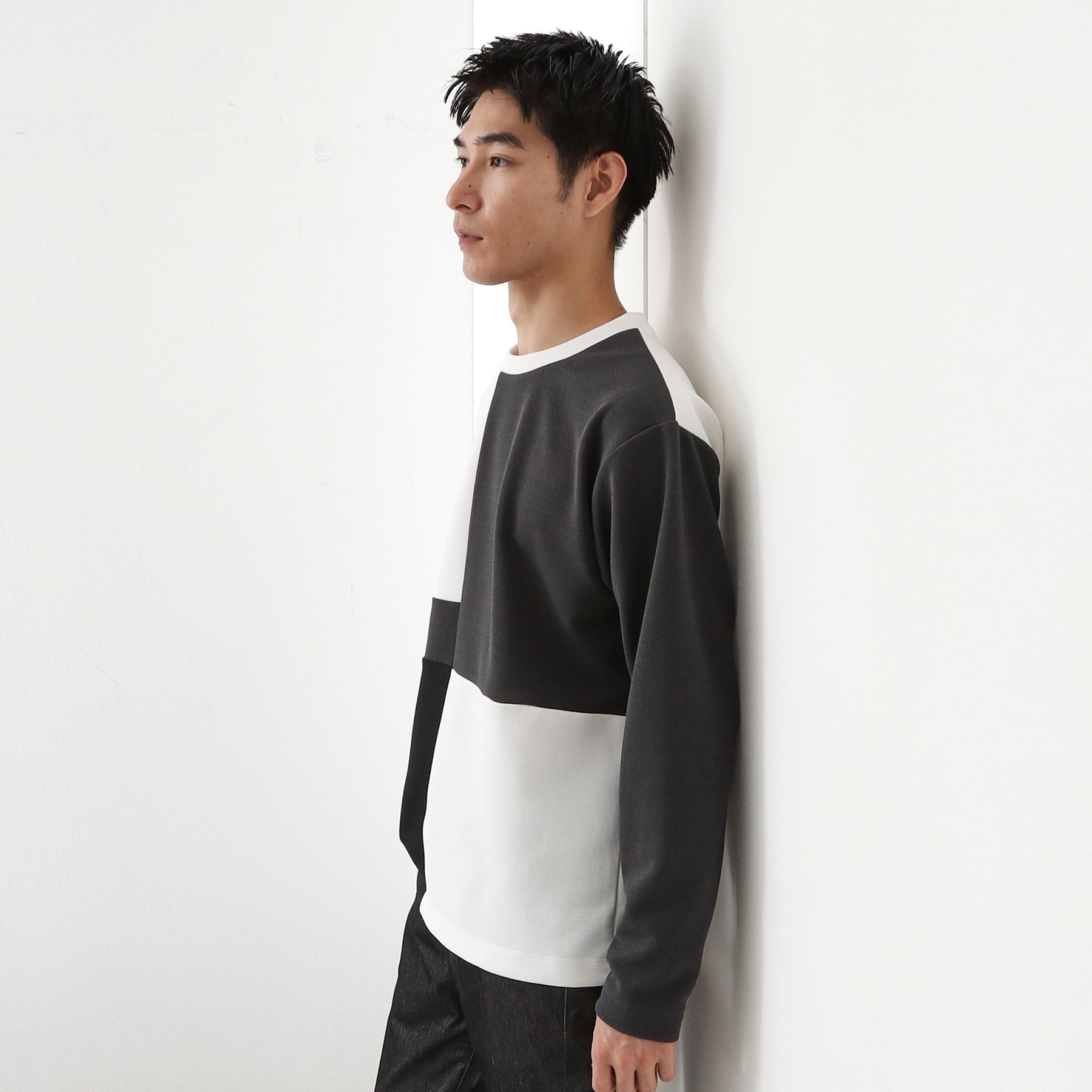 ザ ショップ ティーケー(メンズ) THE SHOP TK(Men) パターンブロッキングプルオーバー （オフホワイト(003)） オフホワイト(003)