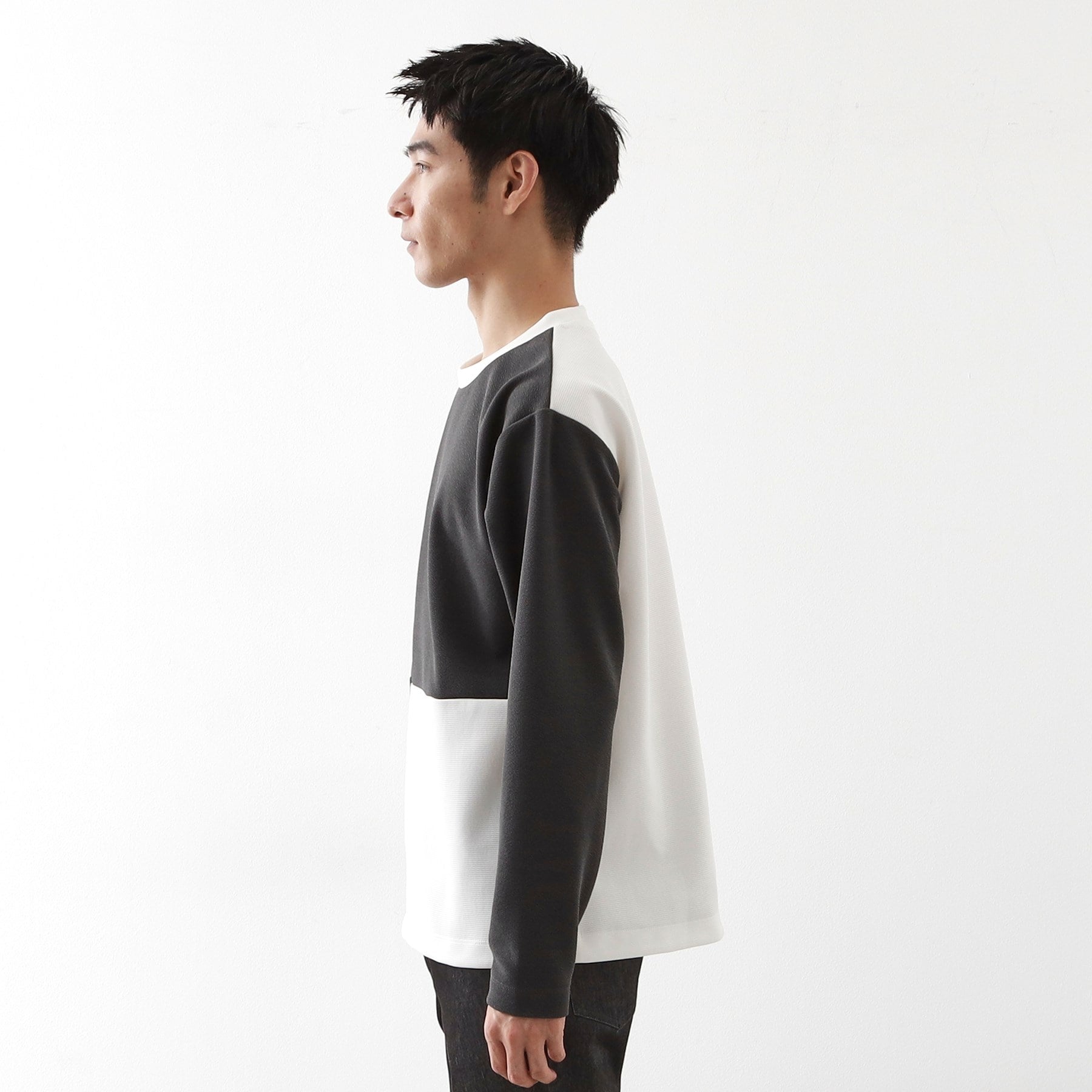 ザ ショップ ティーケー(メンズ) THE SHOP TK(Men) パターンブロッキングプルオーバー （オフホワイト(003)） オフホワイト(003)