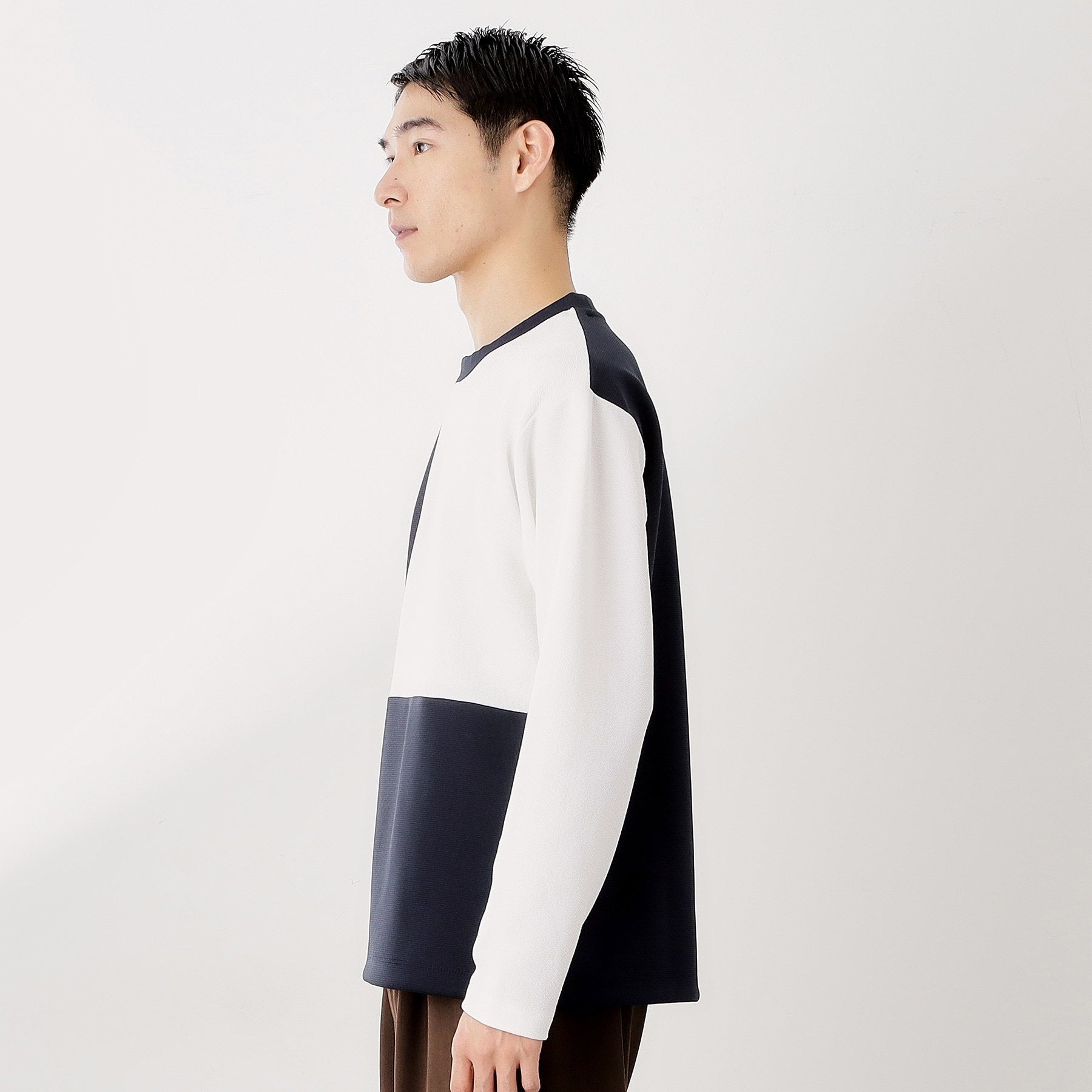 ザ ショップ ティーケー(メンズ) THE SHOP TK(Men) パターンブロッキングプルオーバー （オフホワイト(003)） オフホワイト(003)