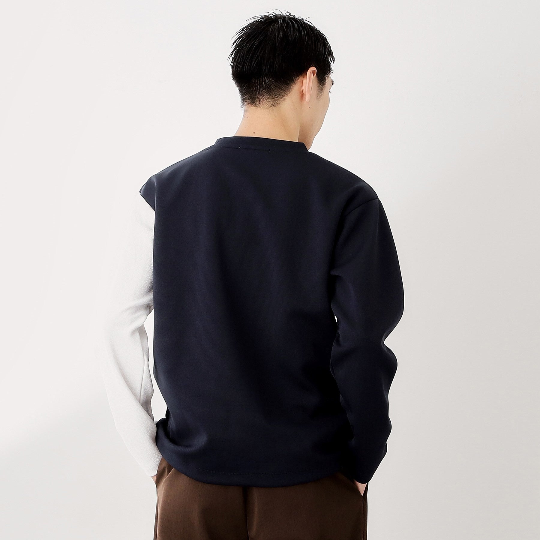 ザ ショップ ティーケー(メンズ) THE SHOP TK(Men) パターンブロッキングプルオーバー （オフホワイト(003)） オフホワイト(003)