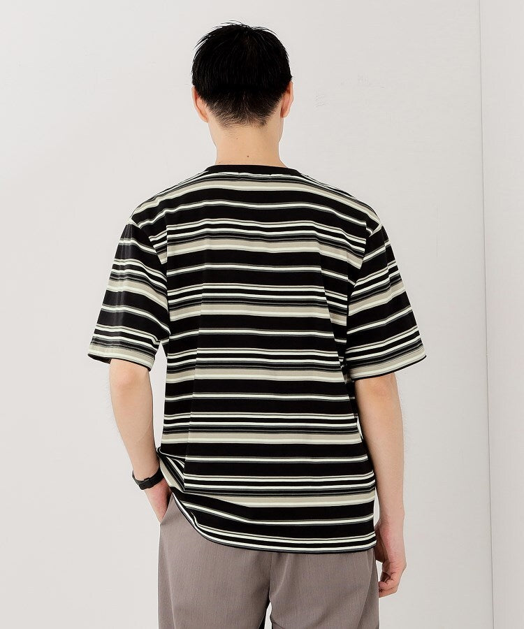 ザ ショップ ティーケー(メンズ) THE SHOP TK(Men) マルチボーダープルオーバー S／S （ブラック(319)） ブラック(319)