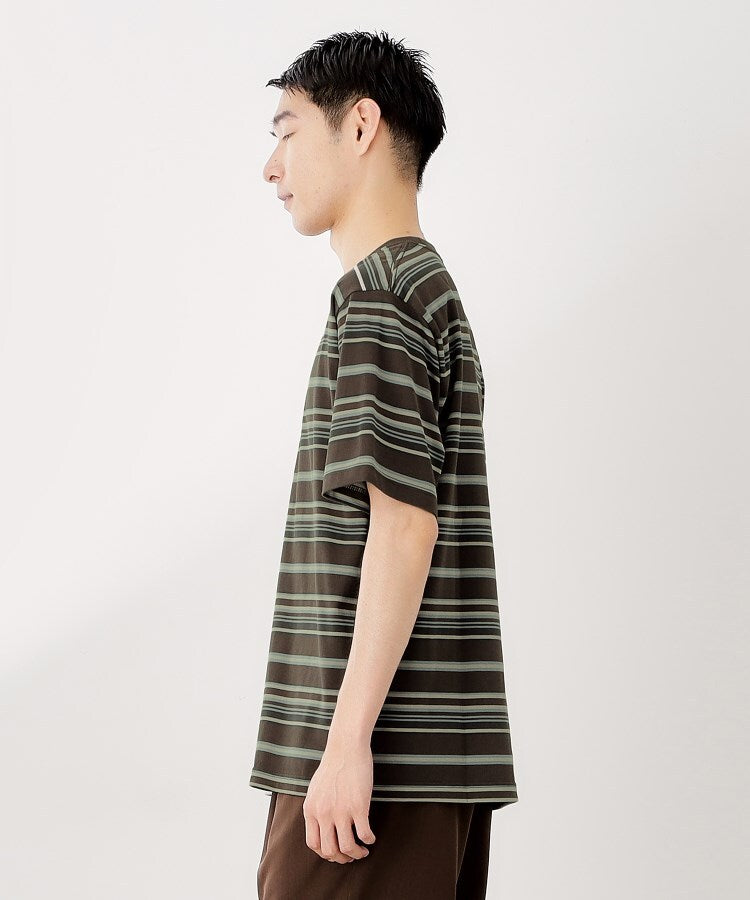 ザ ショップ ティーケー(メンズ) THE SHOP TK(Men) マルチボーダープルオーバー S／S （ブラック(319)） ブラック(319)