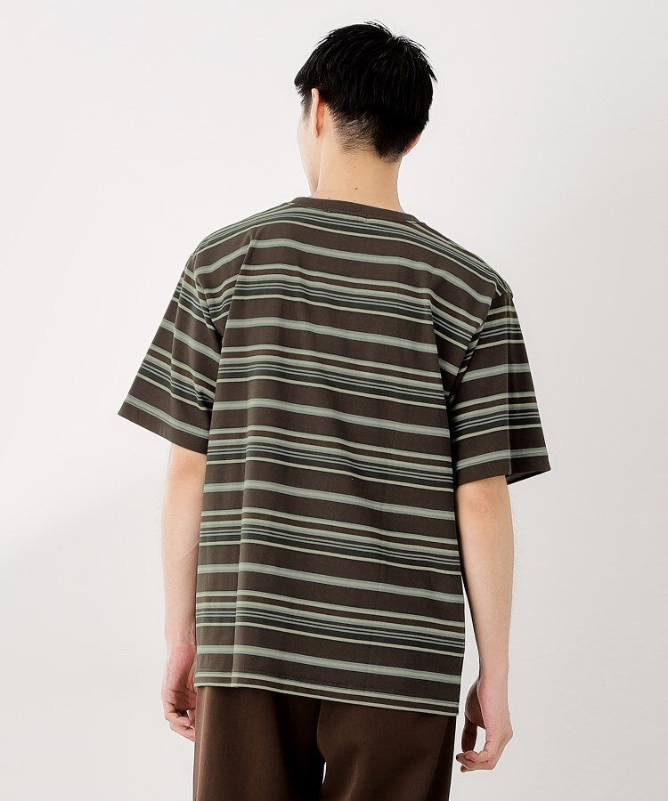 ザ ショップ ティーケー(メンズ) THE SHOP TK(Men) マルチボーダープルオーバー S／S （ブラック(319)） ブラック(319)