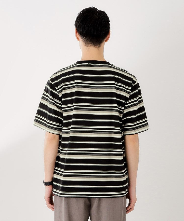 ザ ショップ ティーケー(メンズ) THE SHOP TK(Men) マルチボーダープルオーバー S／S （ブラック(319)） ブラック(319)