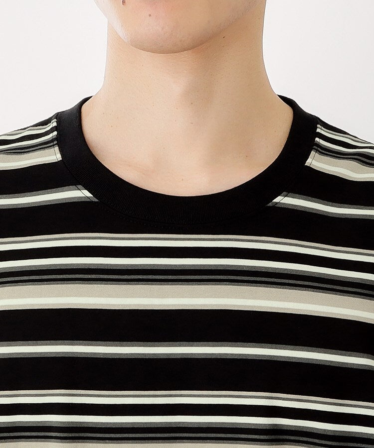 ザ ショップ ティーケー(メンズ) THE SHOP TK(Men) マルチボーダープルオーバー S／S （ブラック(319)） ブラック(319)