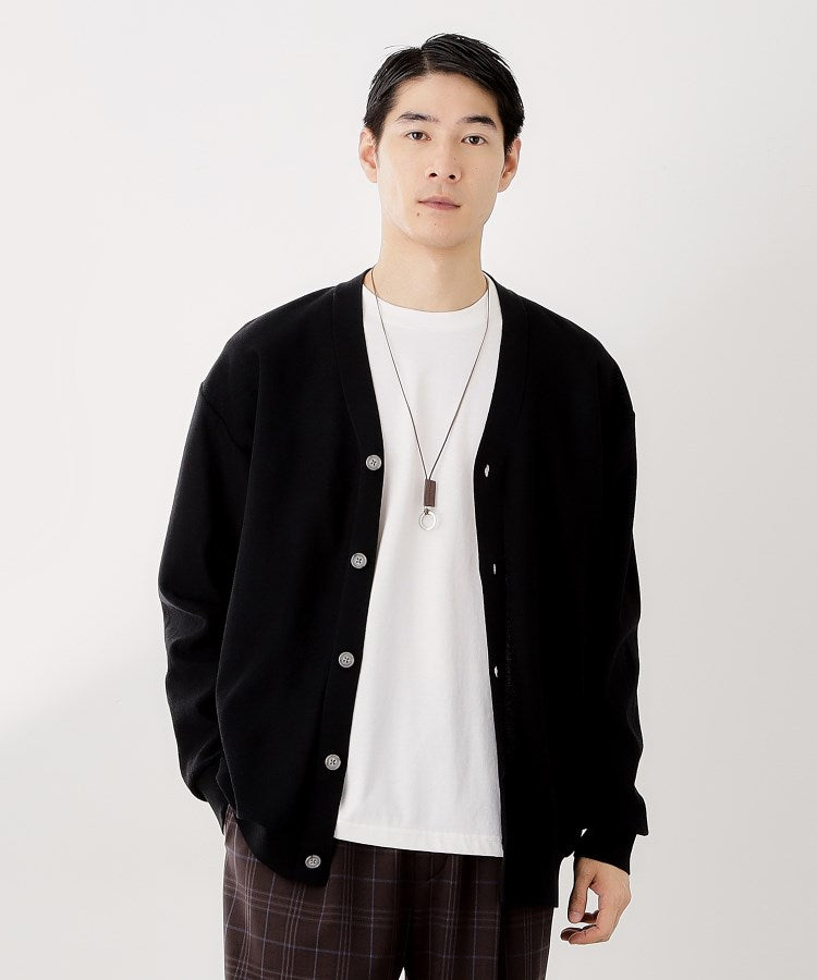 ザ ショップ ティーケー(メンズ) THE SHOP TK(Men) アソートニットカーディガン 【アーガイル柄&無地 選べる2デザイン/洗濯機OK】 （ブラック(019)） ブラック(019)