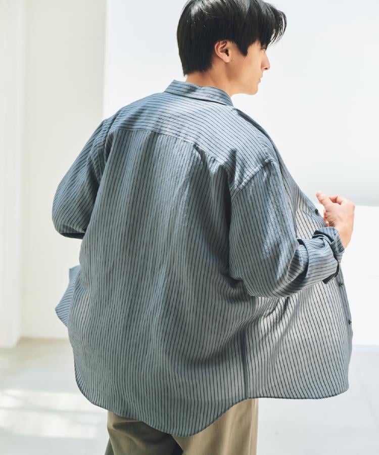 ザ ショップ ティーケー(メンズ) THE SHOP TK(Men) チェック＆ストライプアソート長袖シャツ【洗濯機OK】 （ブラウン(344)） ブラウン(344)