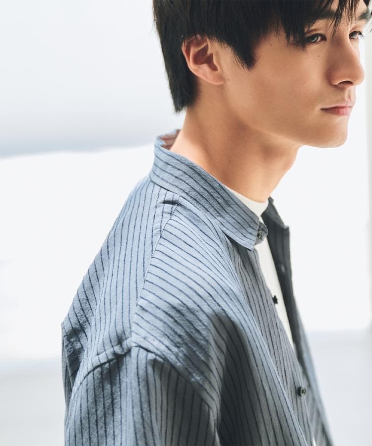 ザ ショップ ティーケー(メンズ) THE SHOP TK(Men) チェック＆ストライプアソート長袖シャツ【洗濯機OK】 （ブラウン(344)） ブラウン(344)