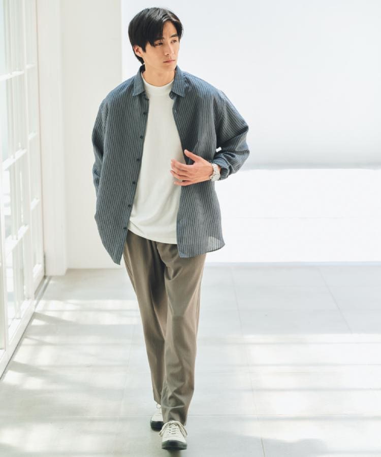 ザ ショップ ティーケー(メンズ) THE SHOP TK(Men) チェック＆ストライプアソート長袖シャツ【洗濯機OK】 （ブラウン(344)） ブラウン(344)