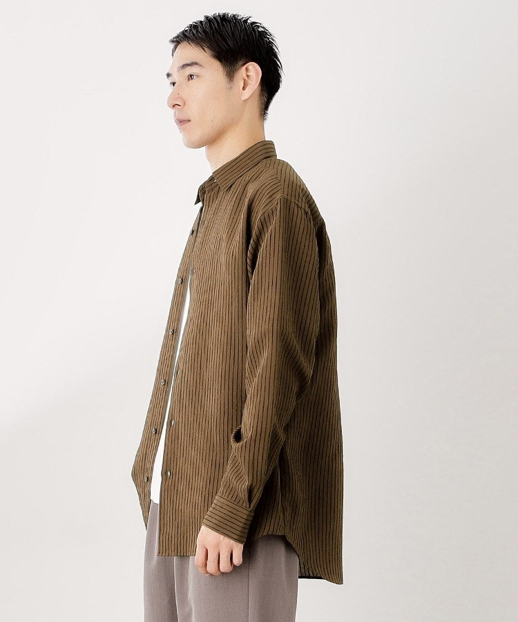 ザ ショップ ティーケー(メンズ) THE SHOP TK(Men) チェック＆ストライプアソート長袖シャツ【洗濯機OK】 （ブラウン(344)） ブラウン(344)