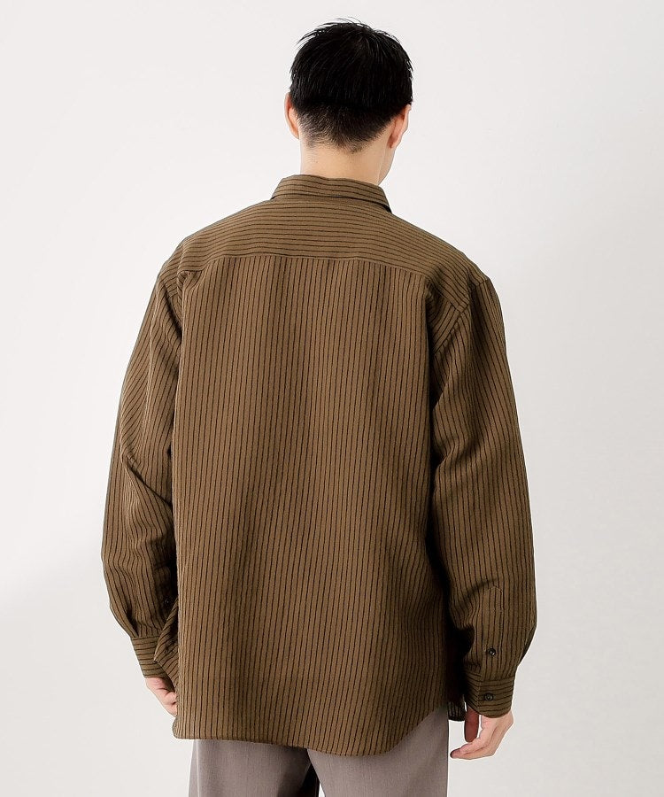 ザ ショップ ティーケー(メンズ) THE SHOP TK(Men) チェック＆ストライプアソート長袖シャツ【洗濯機OK】 （ブラウン(344)） ブラウン(344)