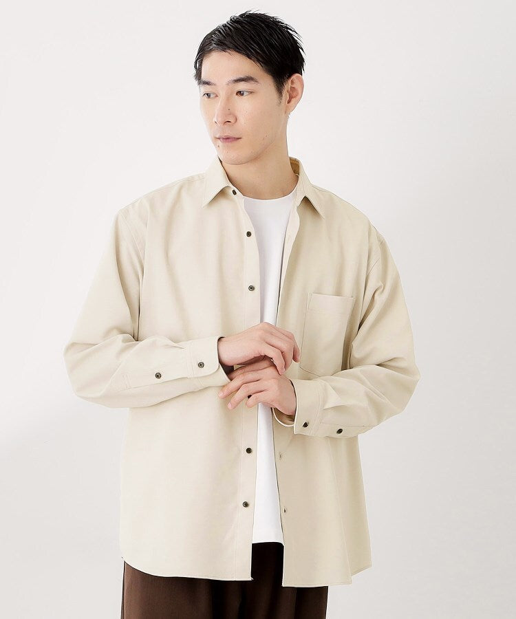 ザ ショップ ティーケー(メンズ) THE SHOP TK(Men) TECLINO／テクリーノ 長袖オックスシャツ【洗濯機OK】 （ライトグレー(011)） ライトグレー(011)