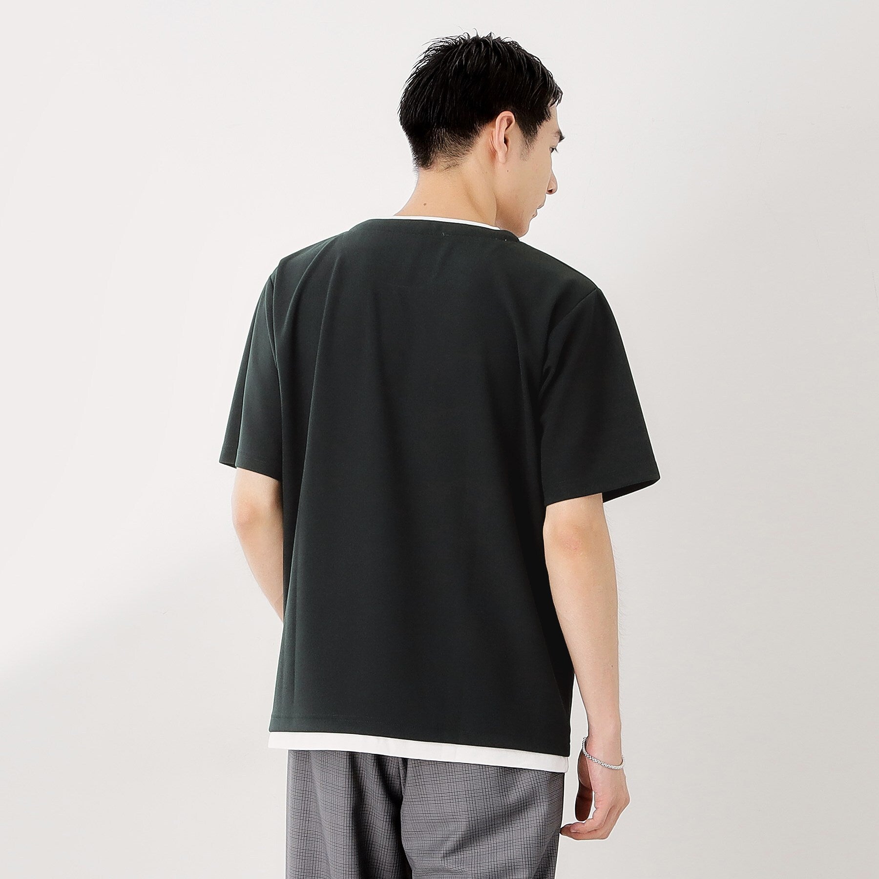 ザ ショップ ティーケー(メンズ) THE SHOP TK(Men) ツイルキーネックプルオーバー S／S （ボルドー(064)） ボルドー(064)