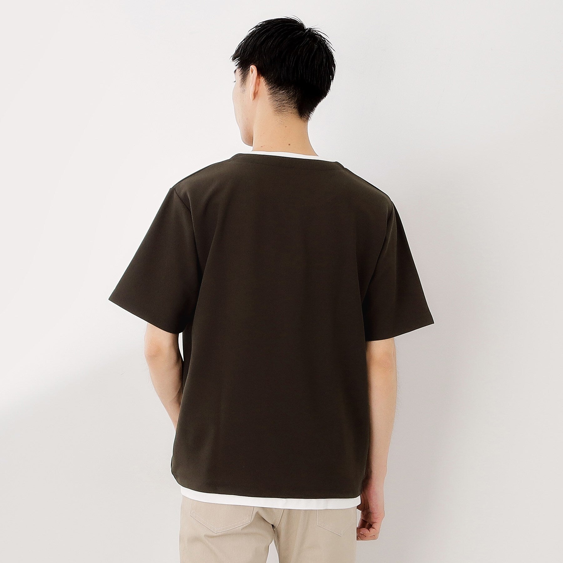 ザ ショップ ティーケー(メンズ) THE SHOP TK(Men) ツイルキーネックプルオーバー S／S （ボルドー(064)） ボルドー(064)