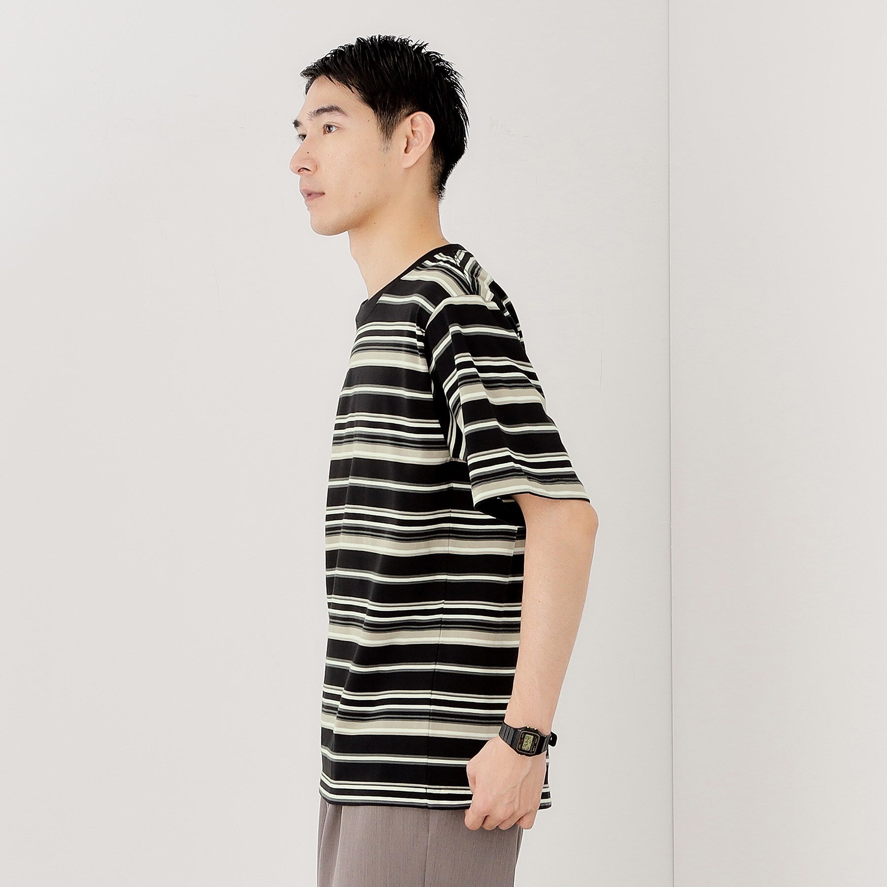 ザ ショップ ティーケー(メンズ) THE SHOP TK(Men) マルチボーダープルオーバー S／S （ブラウン(343)） ブラウン(343)