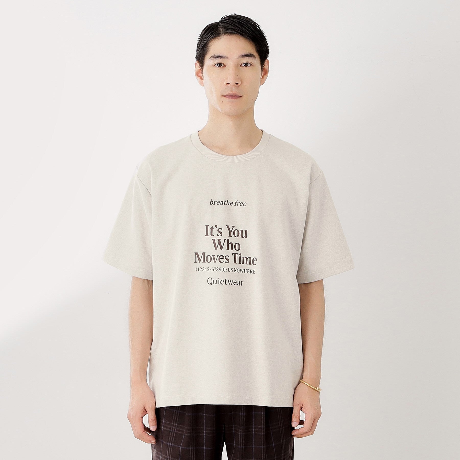 ザ ショップ ティーケー(メンズ) THE SHOP TK(Men) 裏配色5分袖プルオーバー （オフホワイト(003)） オフホワイト(003)
