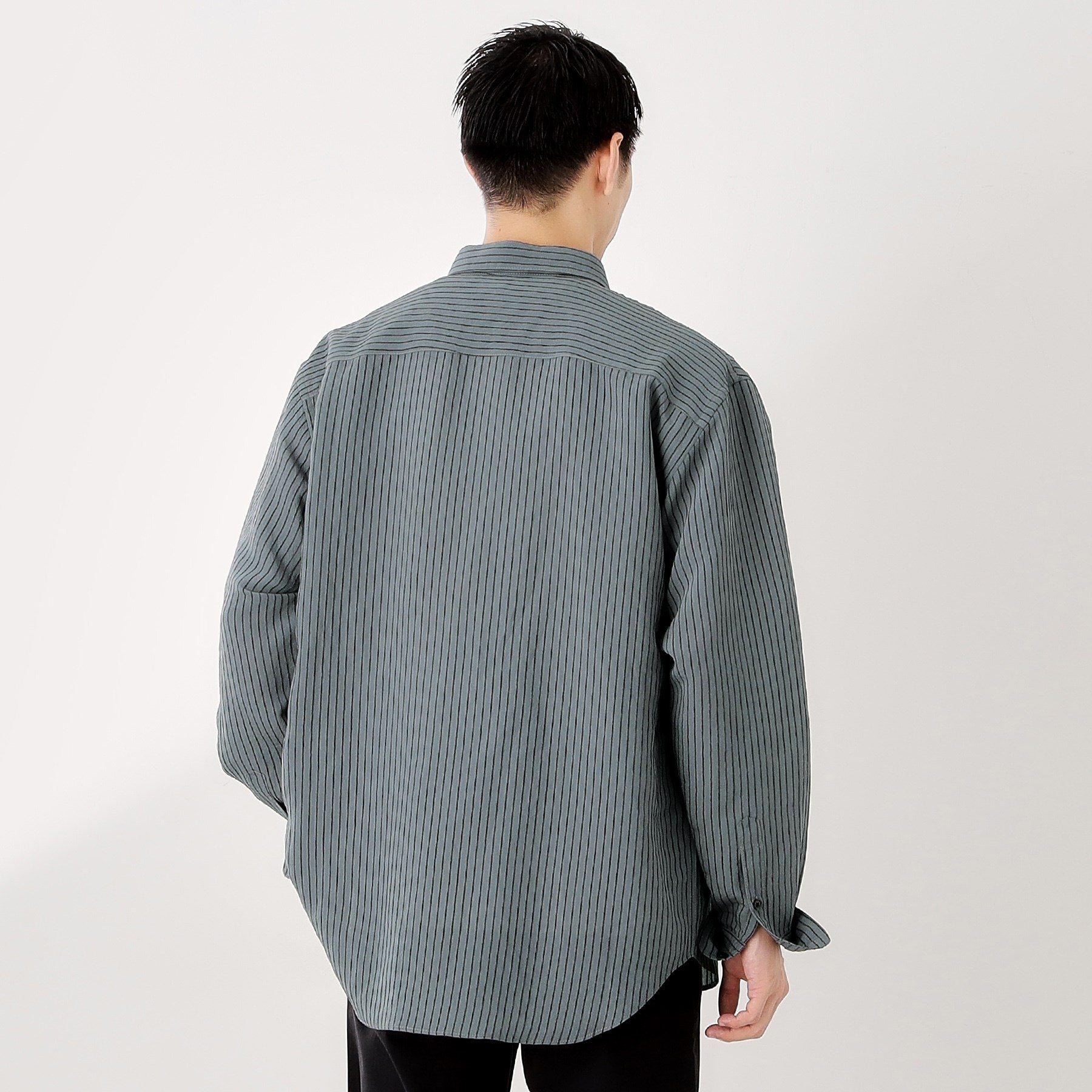 ザ ショップ ティーケー(メンズ) THE SHOP TK(Men) チェック＆ストライプアソート長袖シャツ【洗濯機OK】 （ブルーグリーン(397)） ブルーグリーン(397)