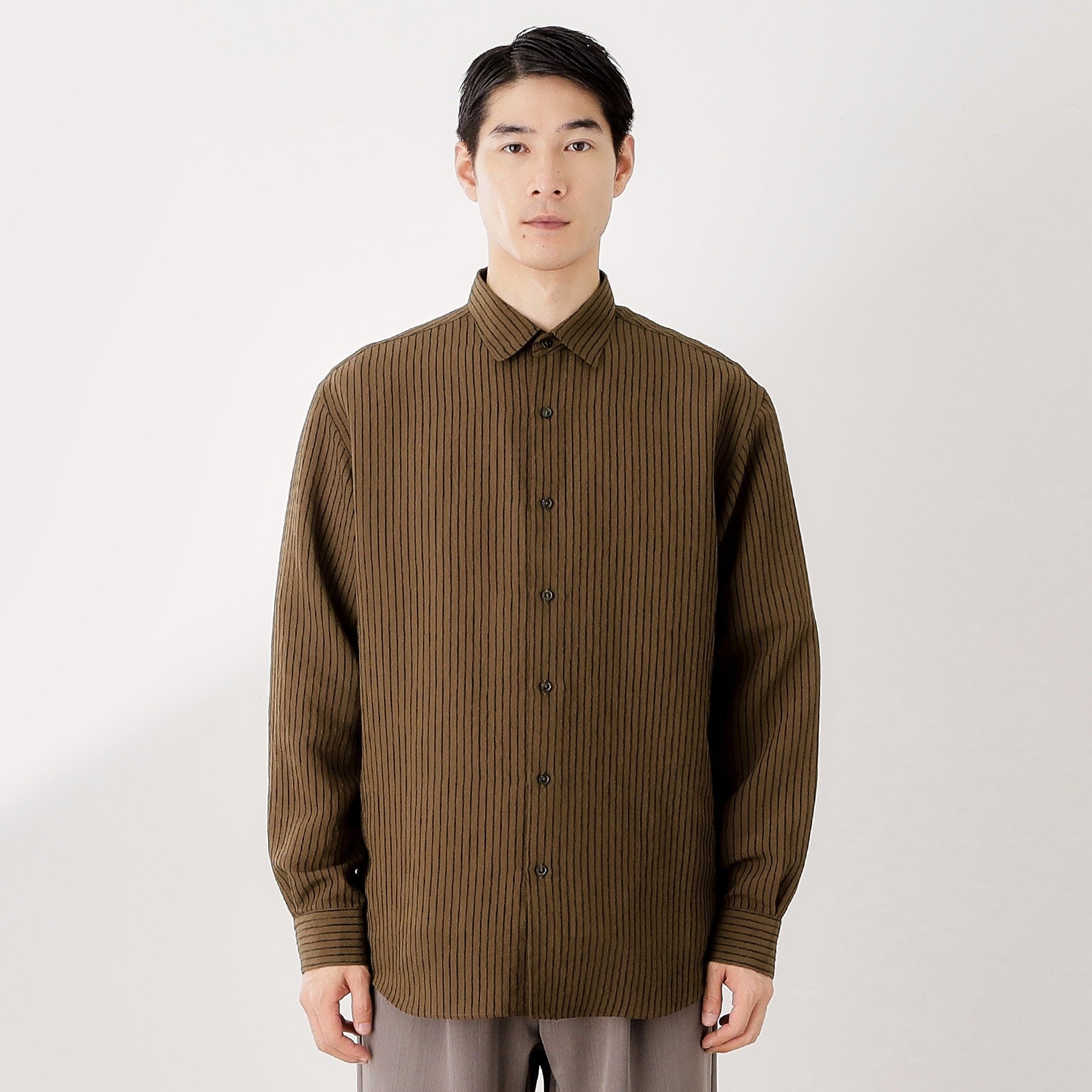 ザ ショップ ティーケー(メンズ) THE SHOP TK(Men) チェック＆ストライプアソート長袖シャツ【洗濯機OK】 （ブルーグリーン(397)） ブルーグリーン(397)