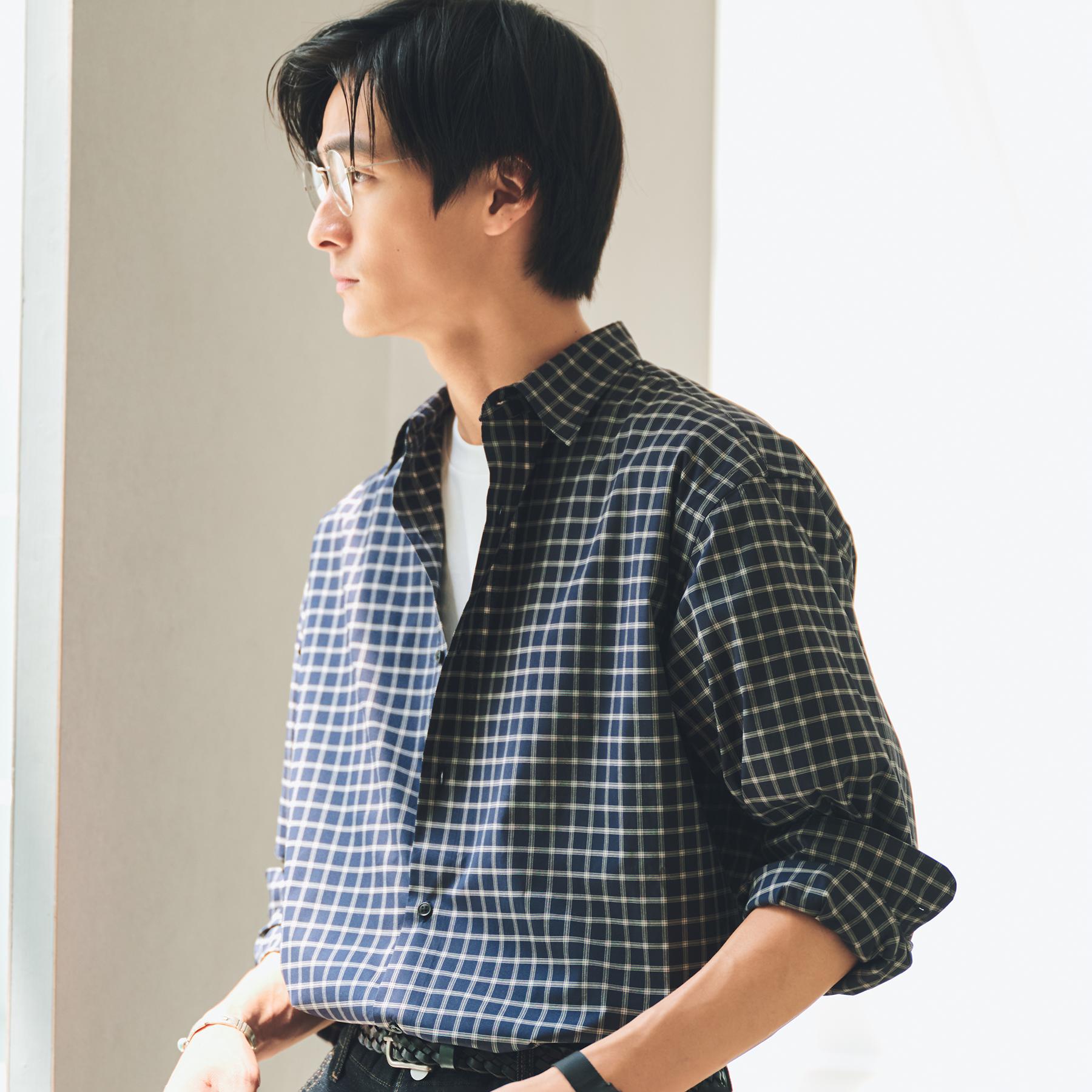 ザ ショップ ティーケー(メンズ) THE SHOP TK(Men) チェック＆ストライプアソート長袖シャツ【洗濯機OK】 （ブルーグリーン(397)） ブルーグリーン(397)