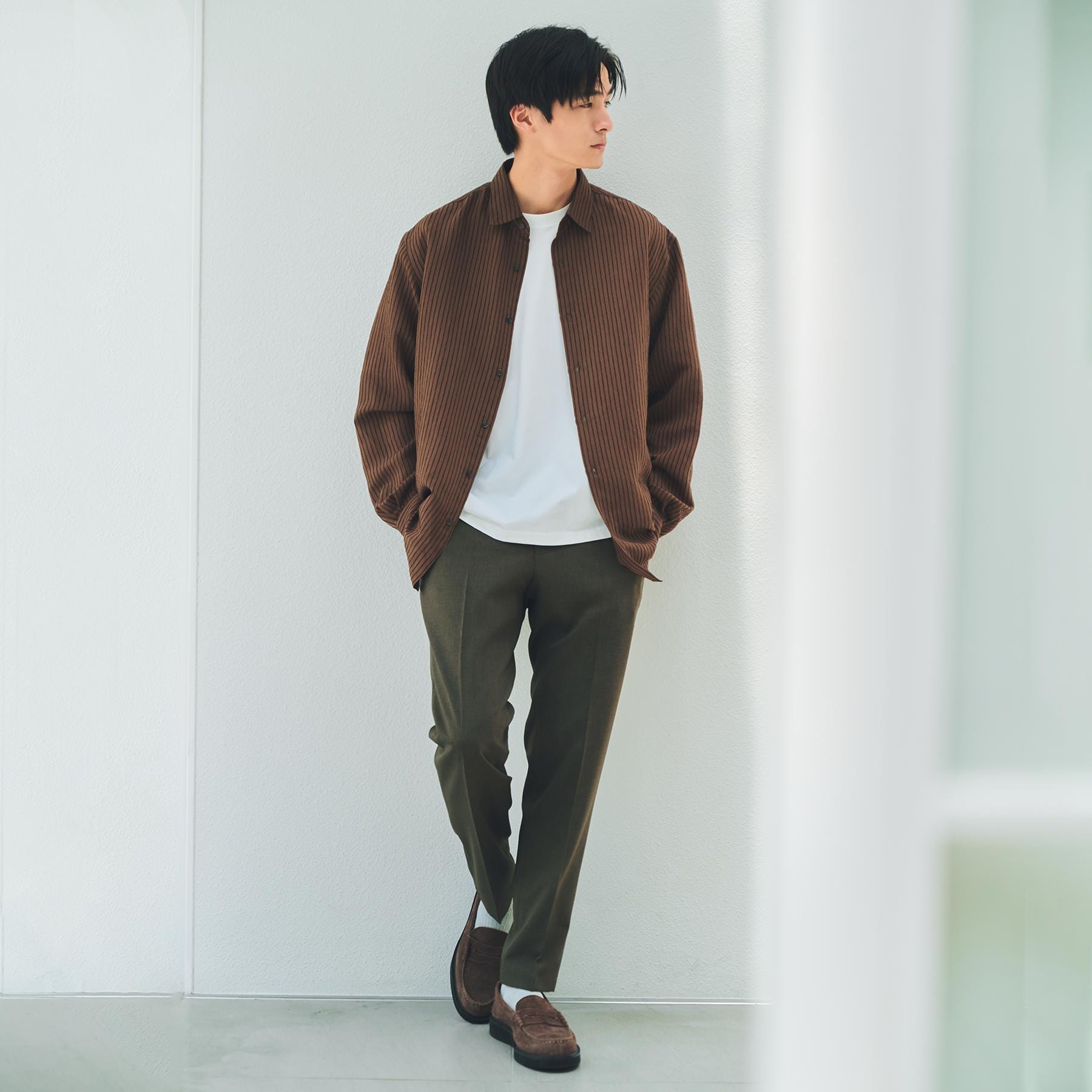 ザ ショップ ティーケー(メンズ) THE SHOP TK(Men) チェック＆ストライプアソート長袖シャツ【洗濯機OK】 （ブルーグリーン(397)） ブルーグリーン(397)