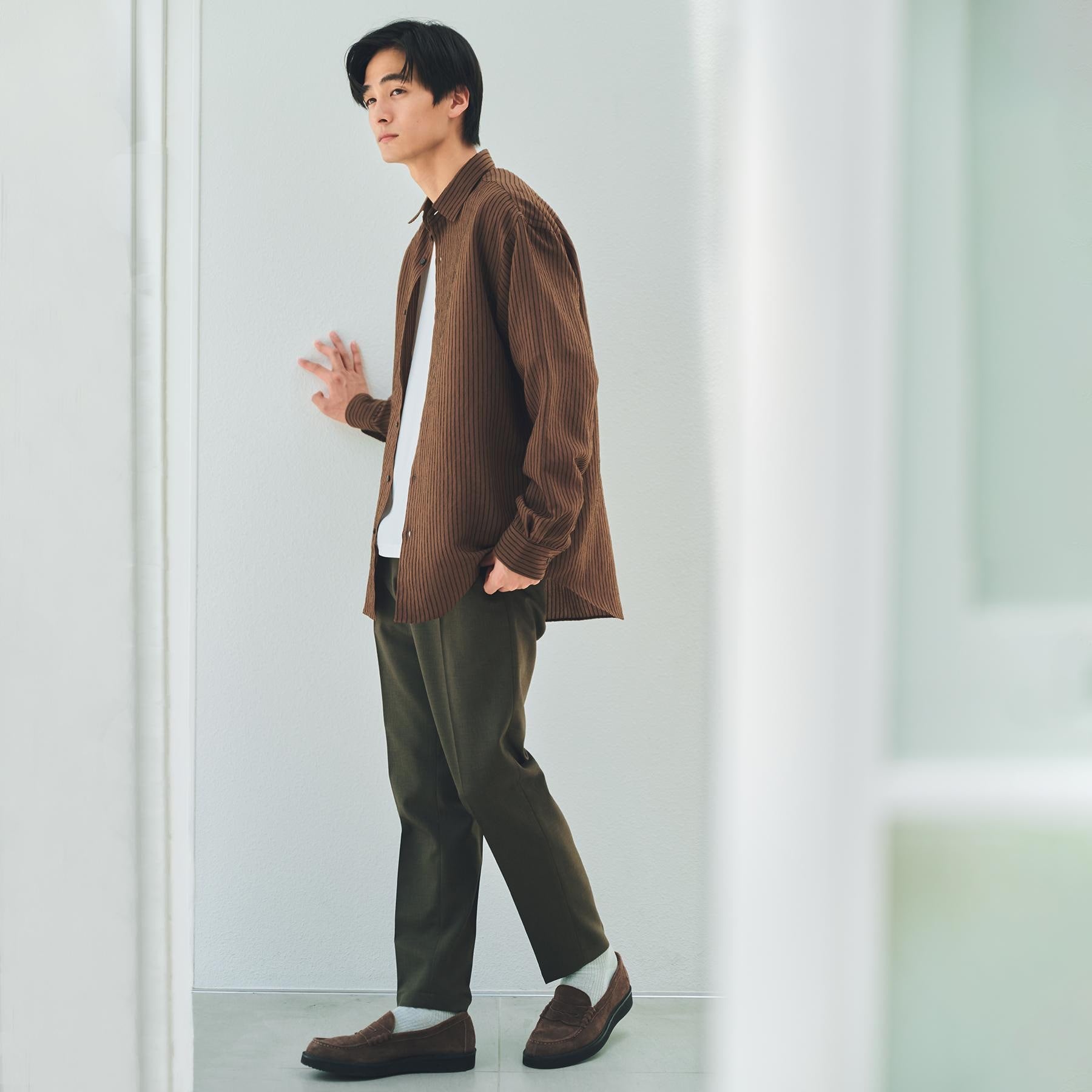 ザ ショップ ティーケー(メンズ) THE SHOP TK(Men) チェック＆ストライプアソート長袖シャツ【洗濯機OK】 （ブルーグリーン(397)） ブルーグリーン(397)