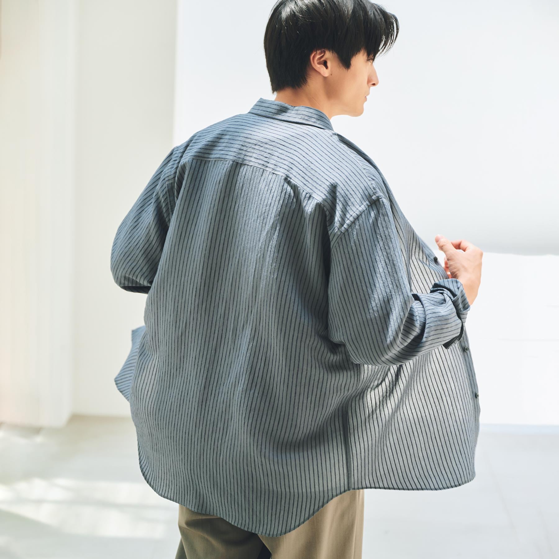 ザ ショップ ティーケー(メンズ) THE SHOP TK(Men) チェック＆ストライプアソート長袖シャツ【洗濯機OK】 （ブルーグリーン(397)） ブルーグリーン(397)