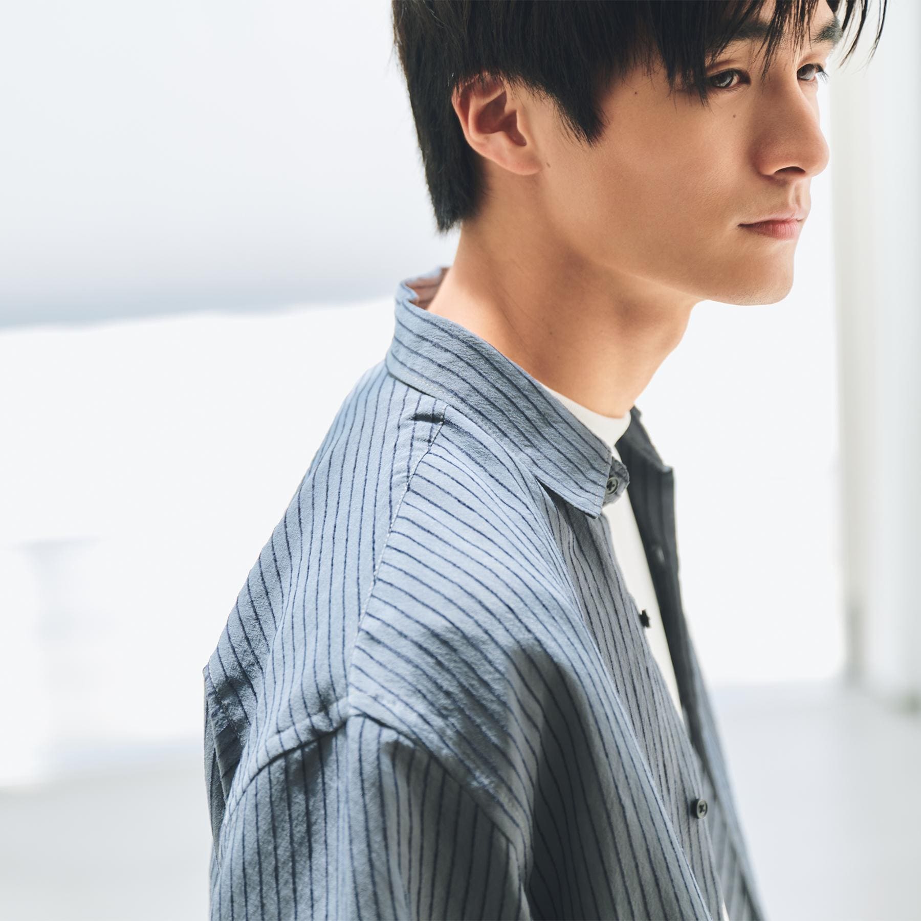 ザ ショップ ティーケー(メンズ) THE SHOP TK(Men) チェック＆ストライプアソート長袖シャツ【洗濯機OK】 （ブルーグリーン(397)） ブルーグリーン(397)