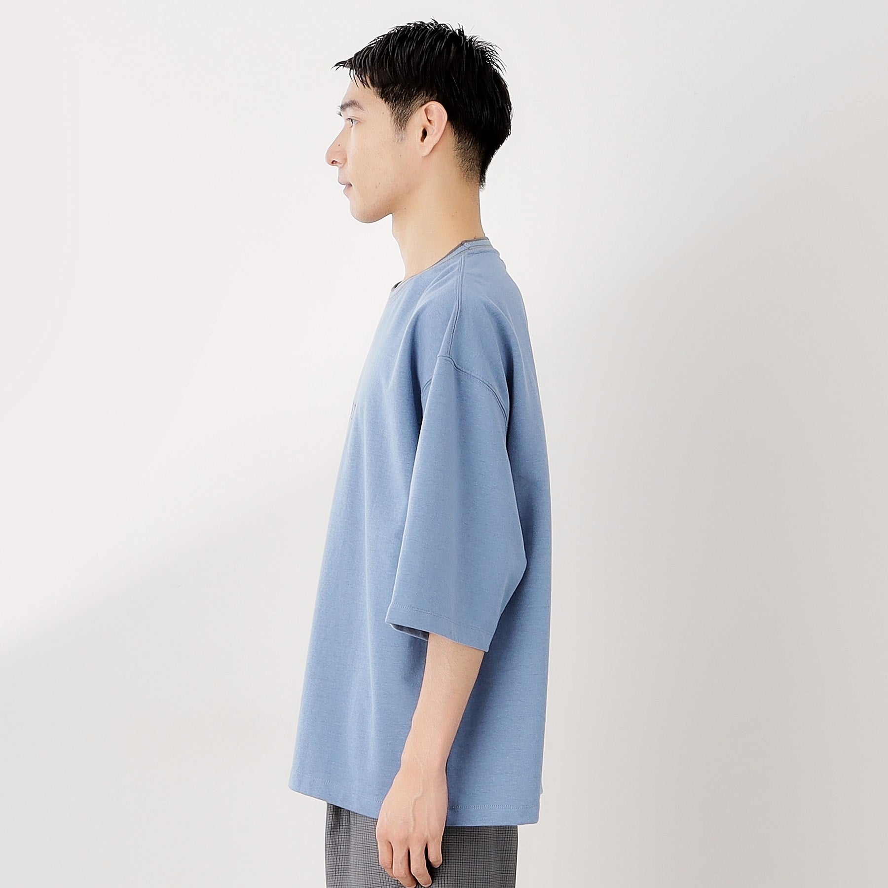 ザ ショップ ティーケー THE SHOP TK 配色刺繍6分袖Tシャツ 【ビッグ