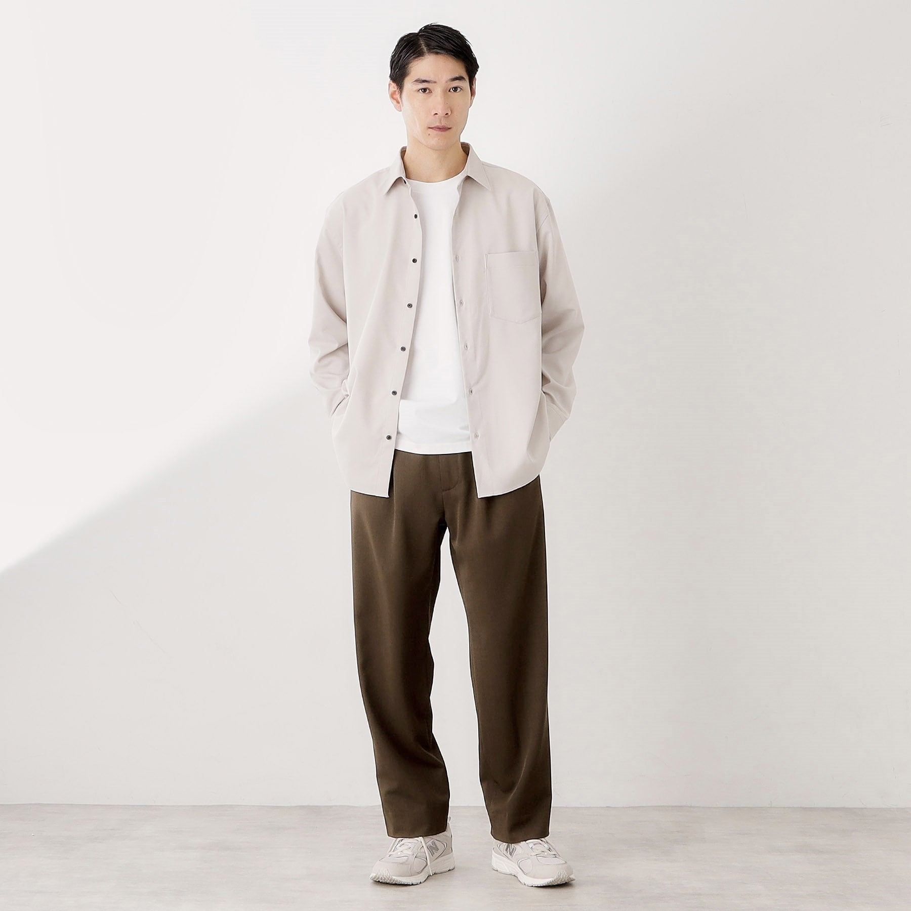 ザ ショップ ティーケー(メンズ) THE SHOP TK(Men) セミワイドイージーパンツ （ブラウン(044)） ブラウン(044)