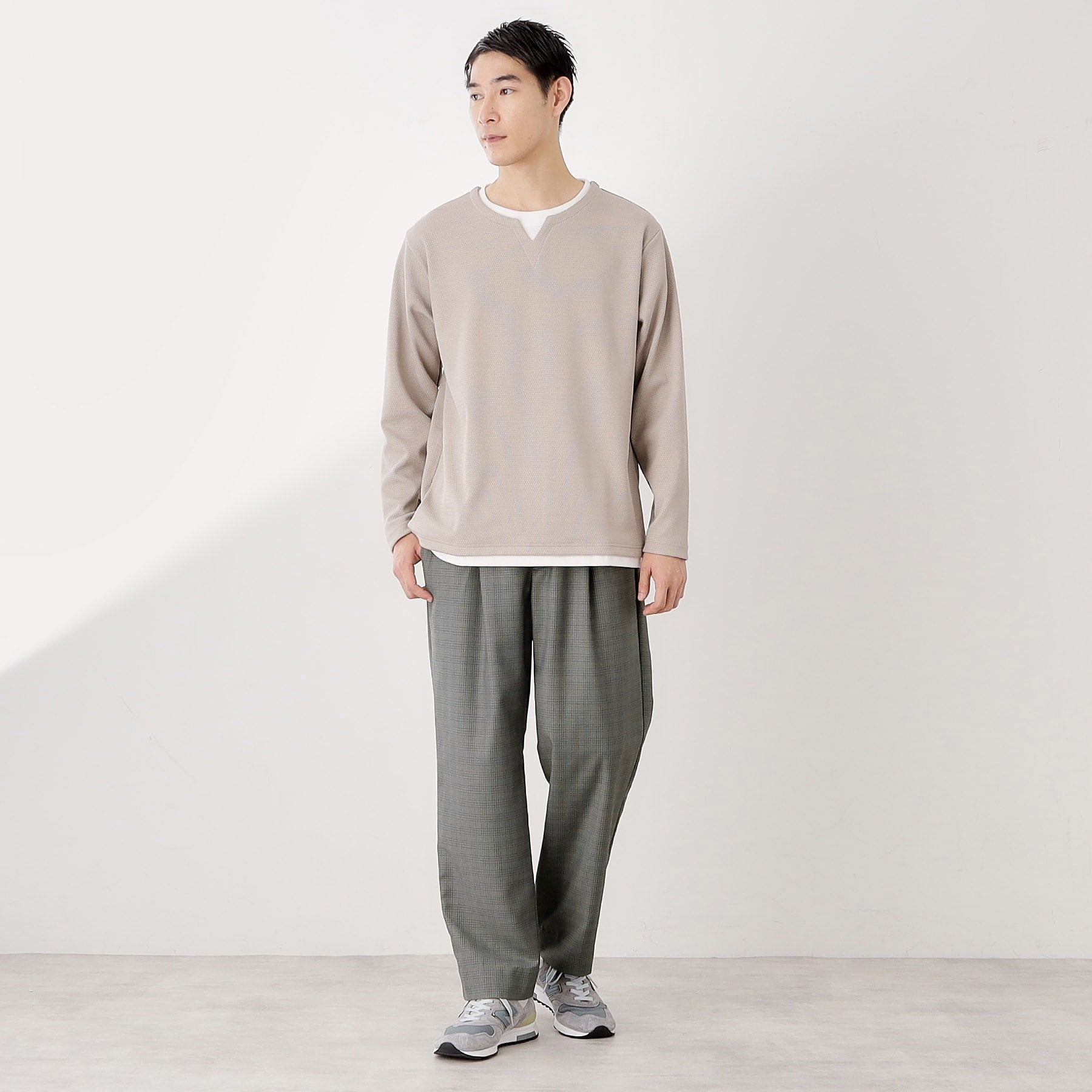ザ ショップ ティーケー(メンズ) THE SHOP TK(Men) セミワイドイージーパンツ （ブラウン(044)） ブラウン(044)