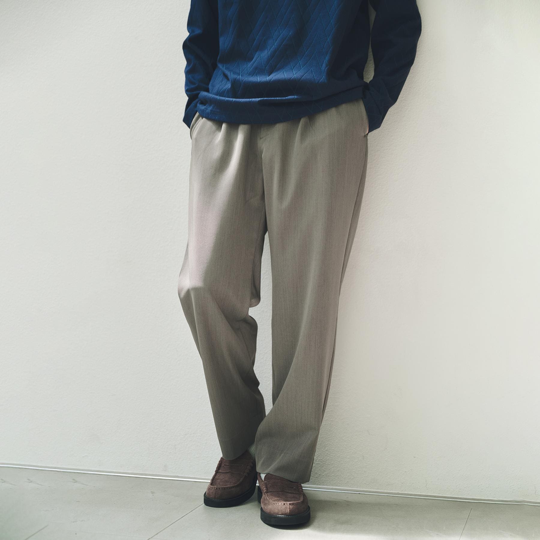 ザ ショップ ティーケー(メンズ) THE SHOP TK(Men) セミワイドイージーパンツ （ブラウン(044)） ブラウン(044)