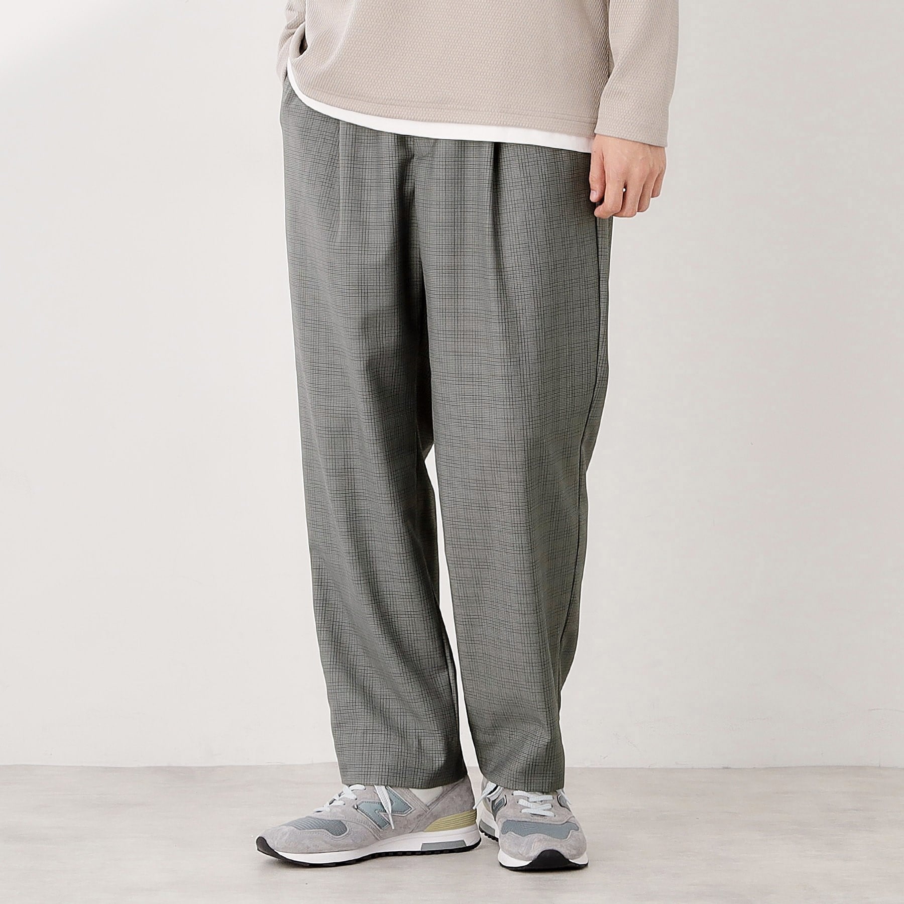 ザ ショップ ティーケー(メンズ) THE SHOP TK(Men) セミワイドイージーパンツ （チャコールグレー(214)） チャコールグレー(214)