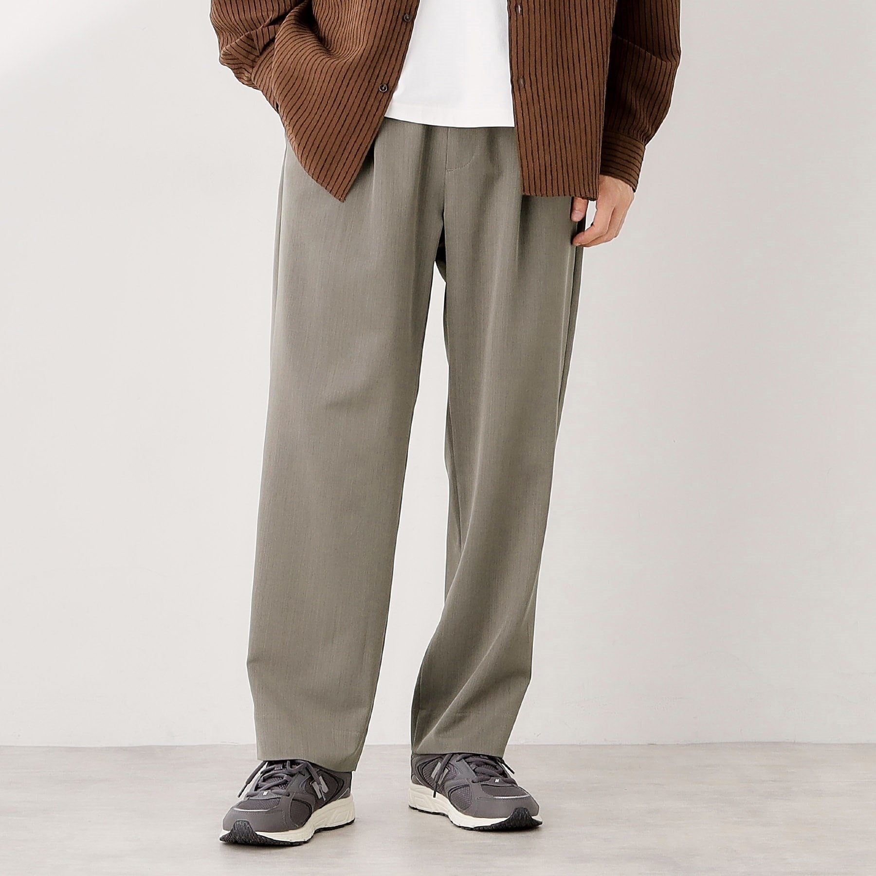 ザ ショップ ティーケー(メンズ) THE SHOP TK(Men) セミワイドイージーパンツ （チャコールグレー(013)） チャコールグレー(013)