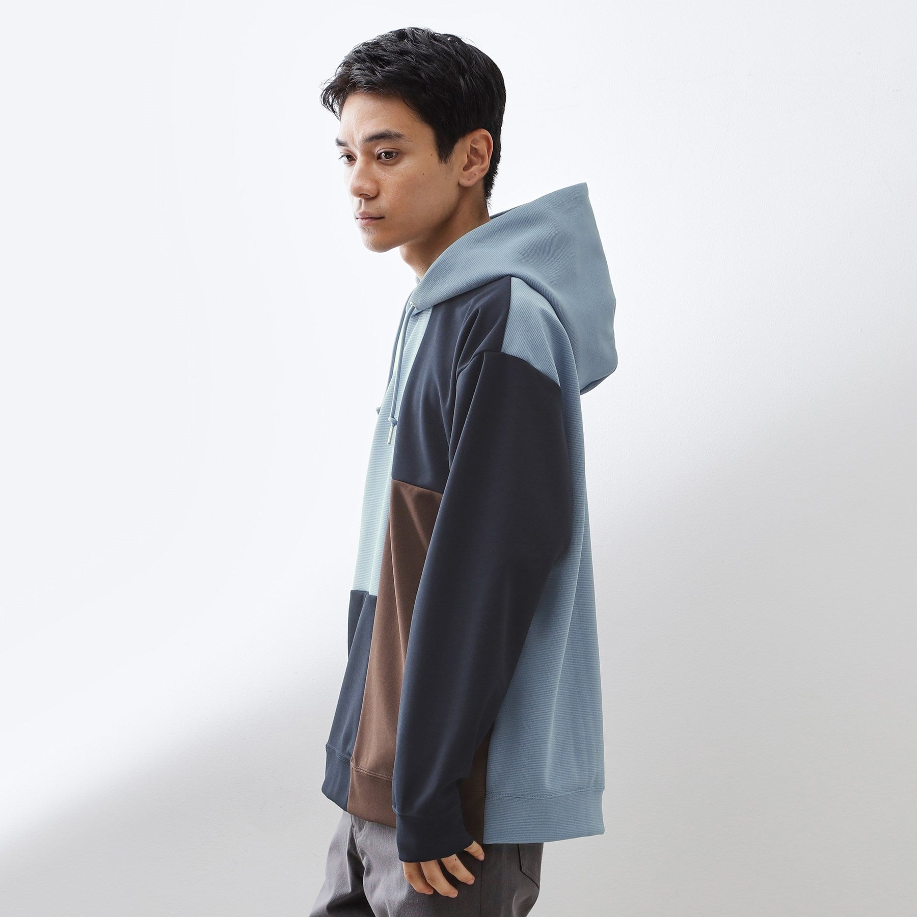 ザ ショップ ティーケー(メンズ) THE SHOP TK(Men) ブロッキングパーカー （ブルー(092)） ブルー(092)