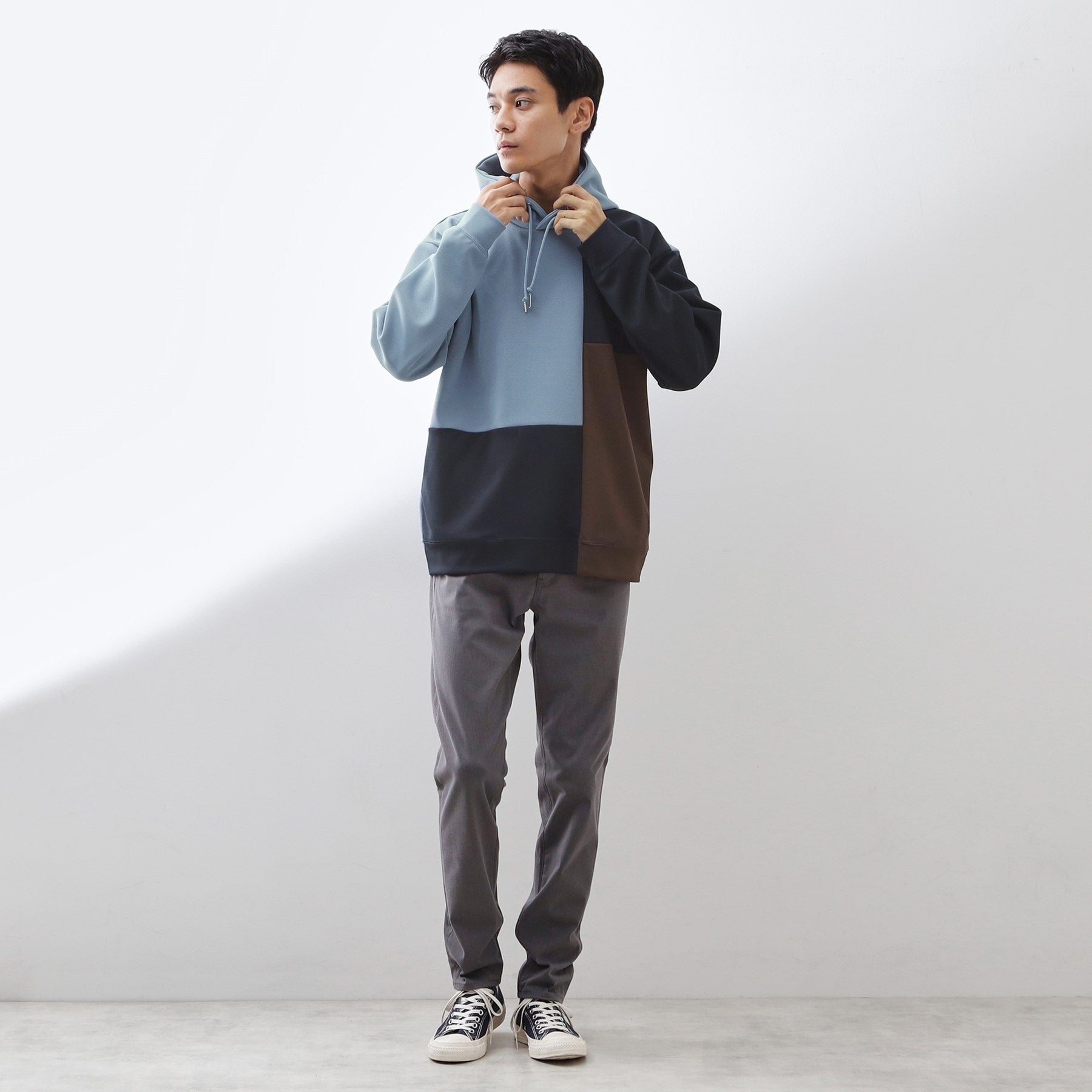 ザ ショップ ティーケー(メンズ) THE SHOP TK(Men) ブロッキングパーカー （ブルー(092)） ブルー(092)