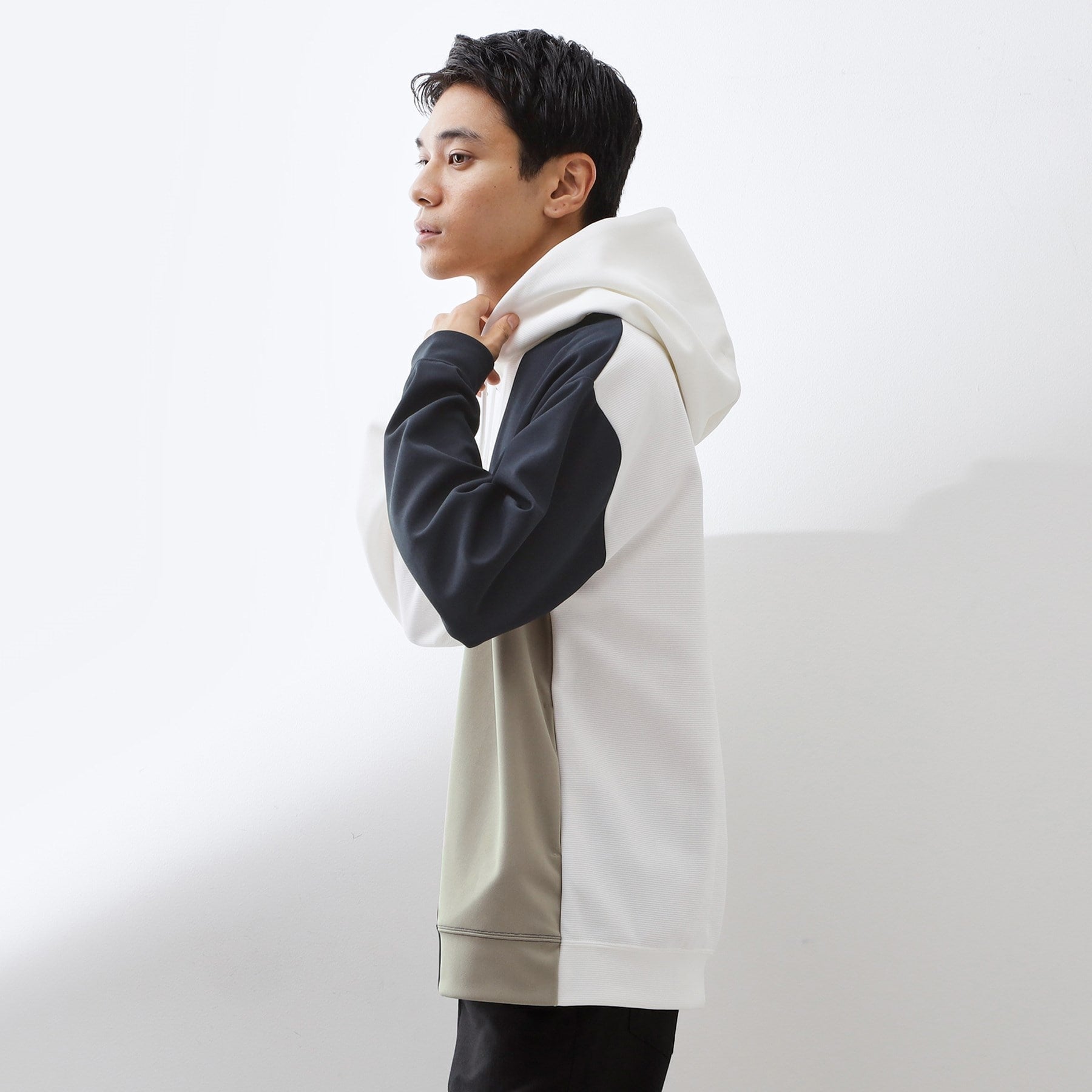 ザ ショップ ティーケー(メンズ) THE SHOP TK(Men) ブロッキングパーカー （ブルー(092)） ブルー(092)