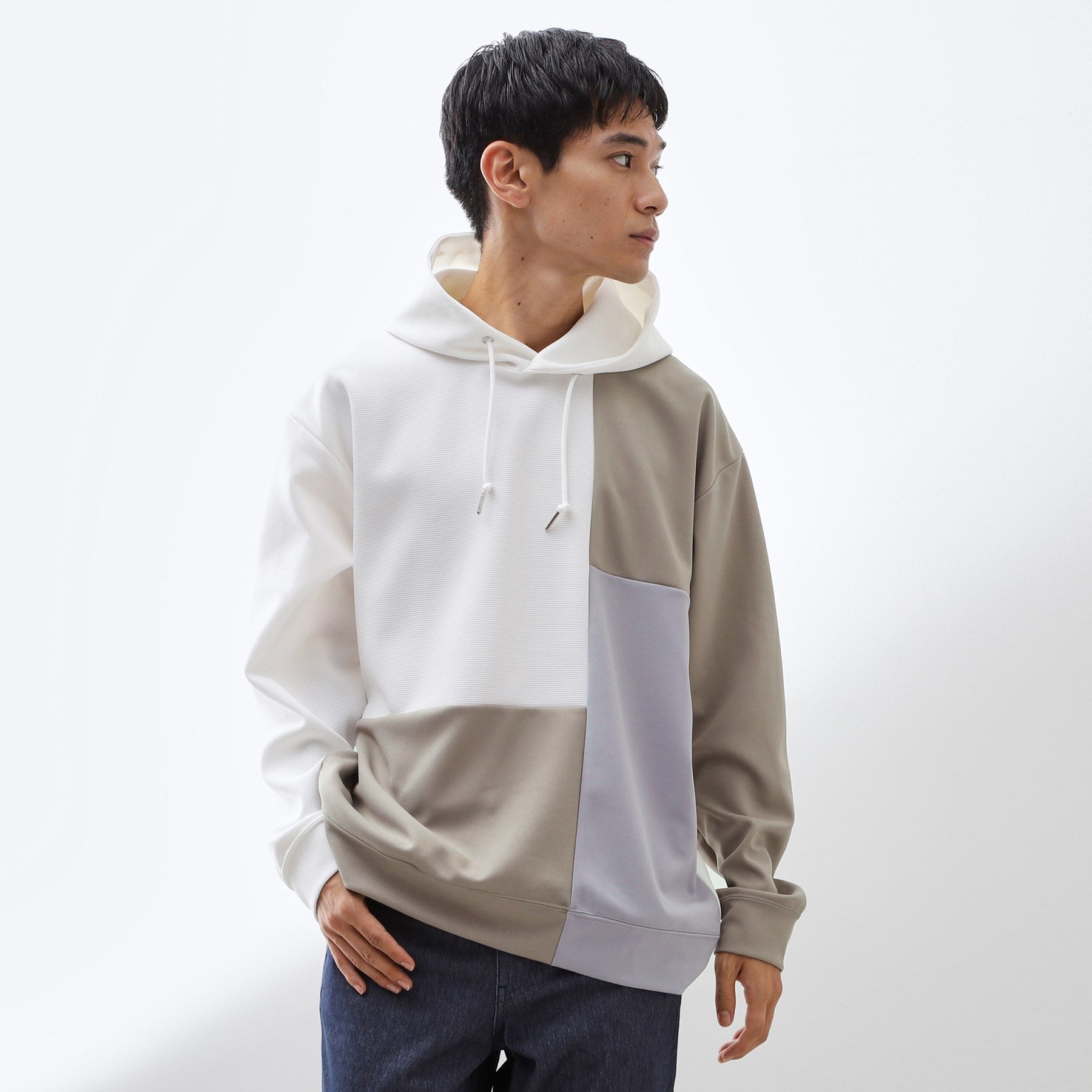 ザ ショップ ティーケー(メンズ) THE SHOP TK(Men) ブロッキングパーカー （オフホワイト(003)） オフホワイト(003)