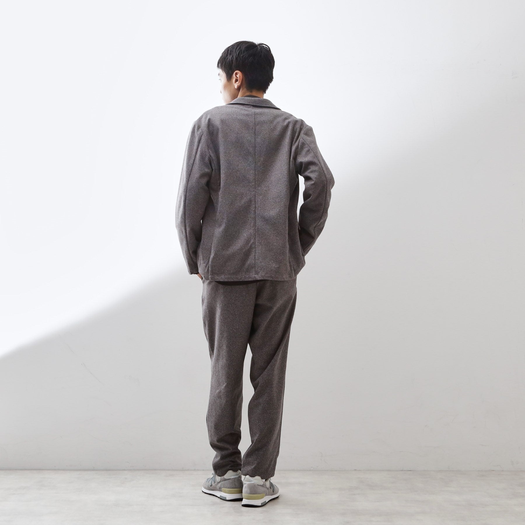 ザ ショップ ティーケー(メンズ) THE SHOP TK(Men) ホームスパンジャージジャケット【セットアップ可】 （チャコールグレー(013)） チャコールグレー(013)