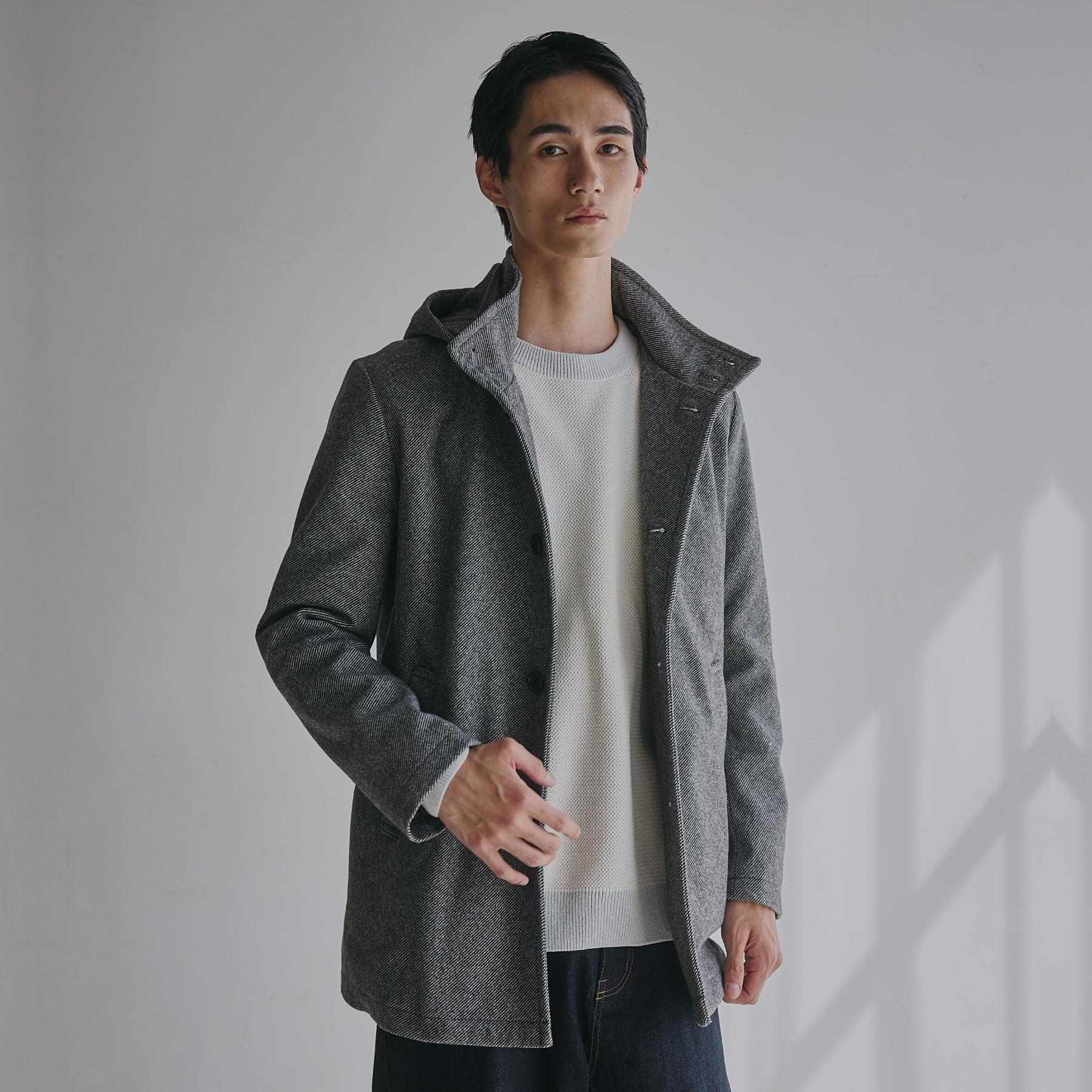 ザ ショップ ティーケー(メンズ) THE SHOP TK(Men) ウーリックスタンドメルトンコート （グレー(412)） グレー(412)